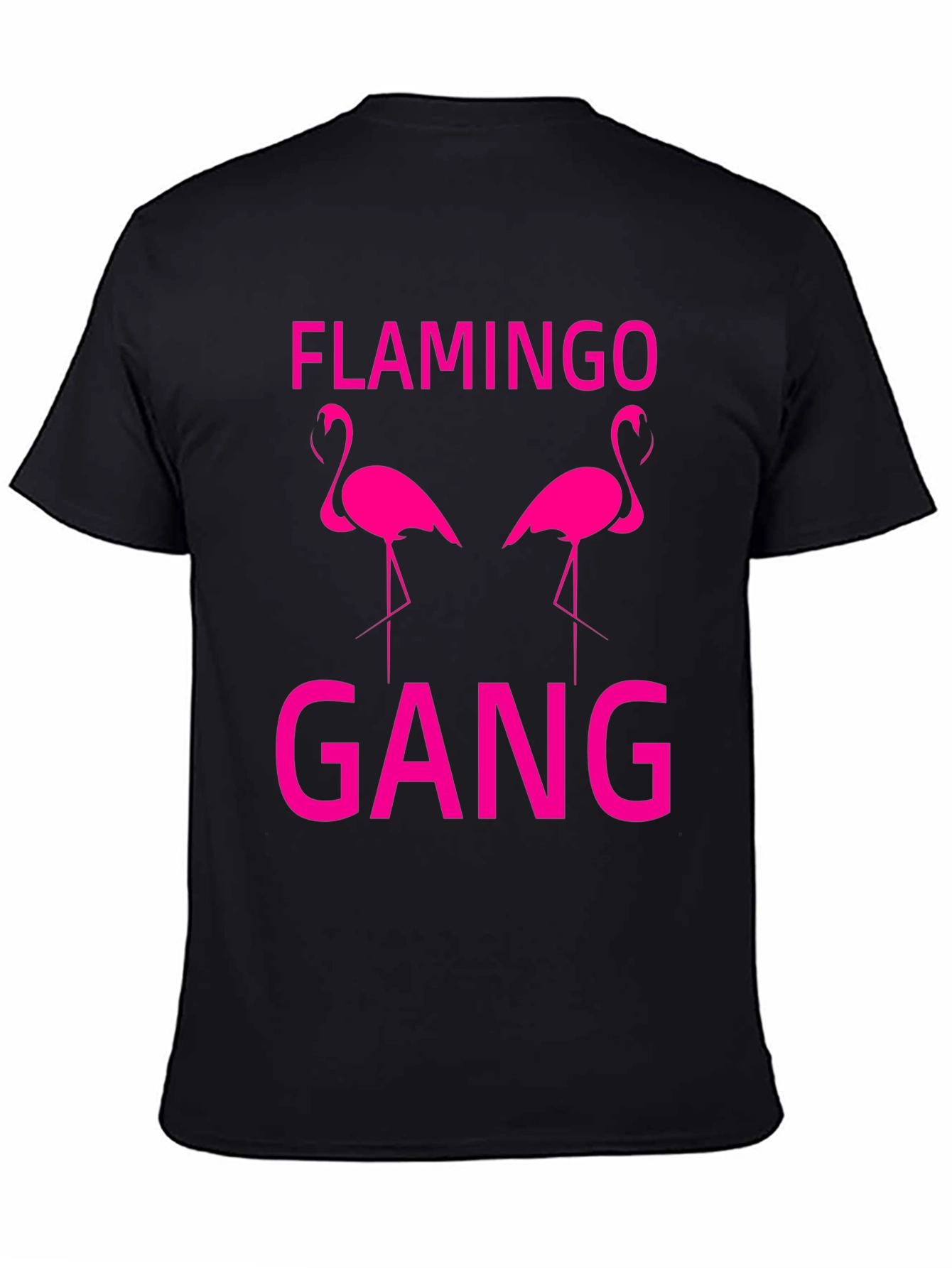 Flamingo Gang Graphic T-Shirt - Black