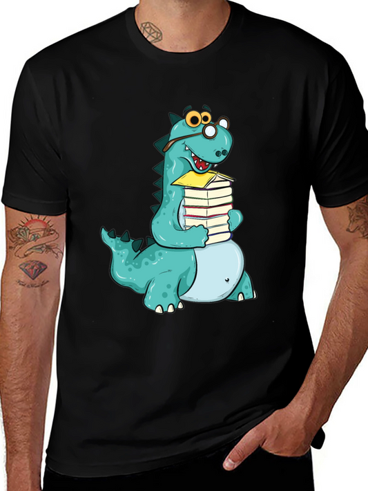 Dino Bookworm T-Shirt - Novelty Apparel