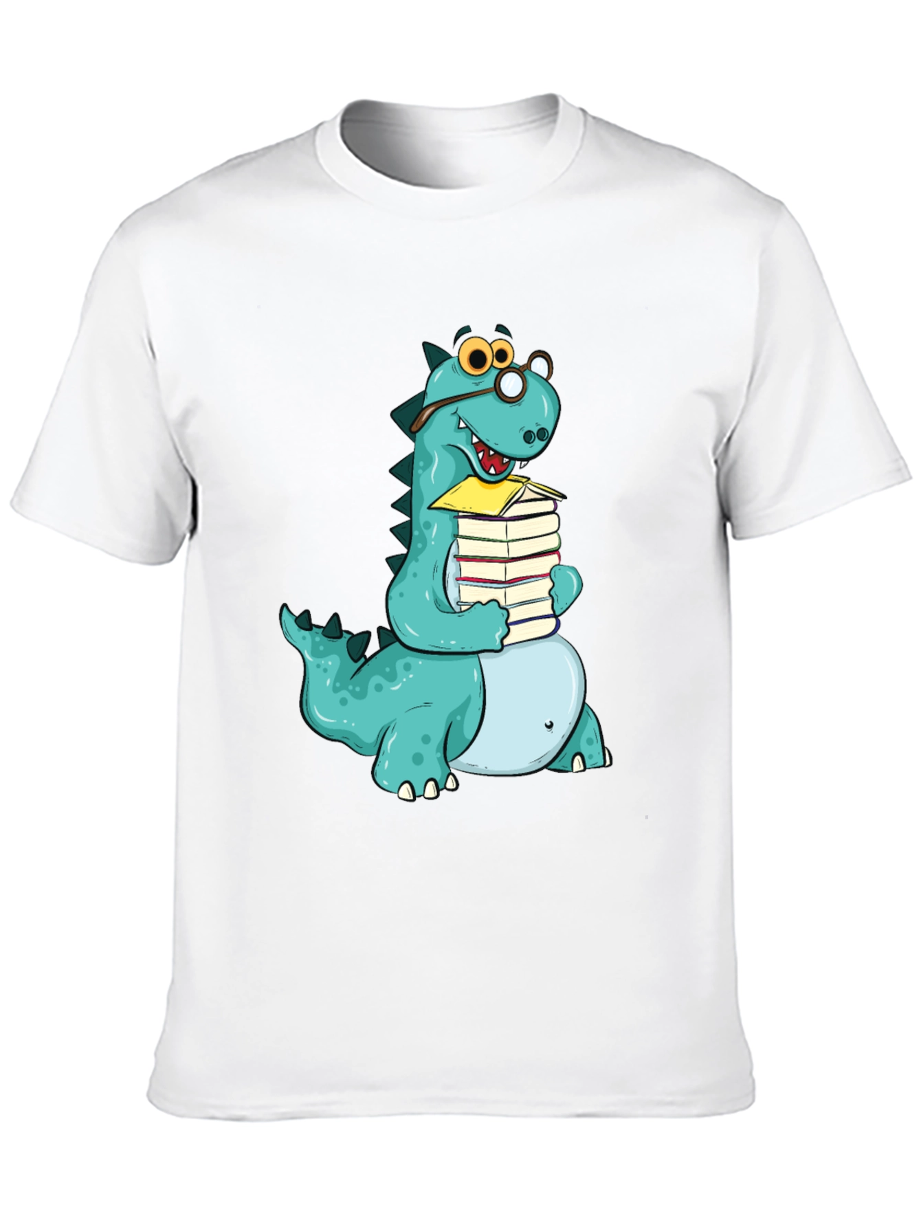 Dino Bookworm T-Shirt - Novelty Apparel