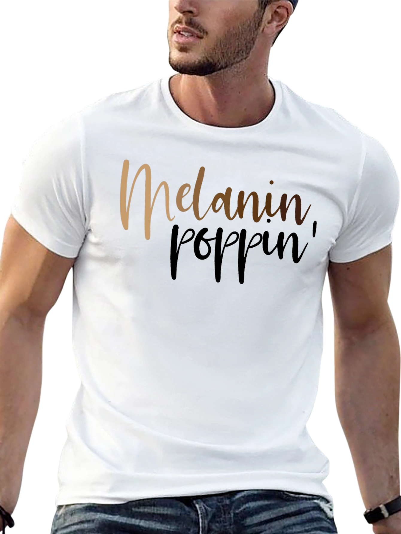 Melanin Poppin Graphic Black T-Shirt