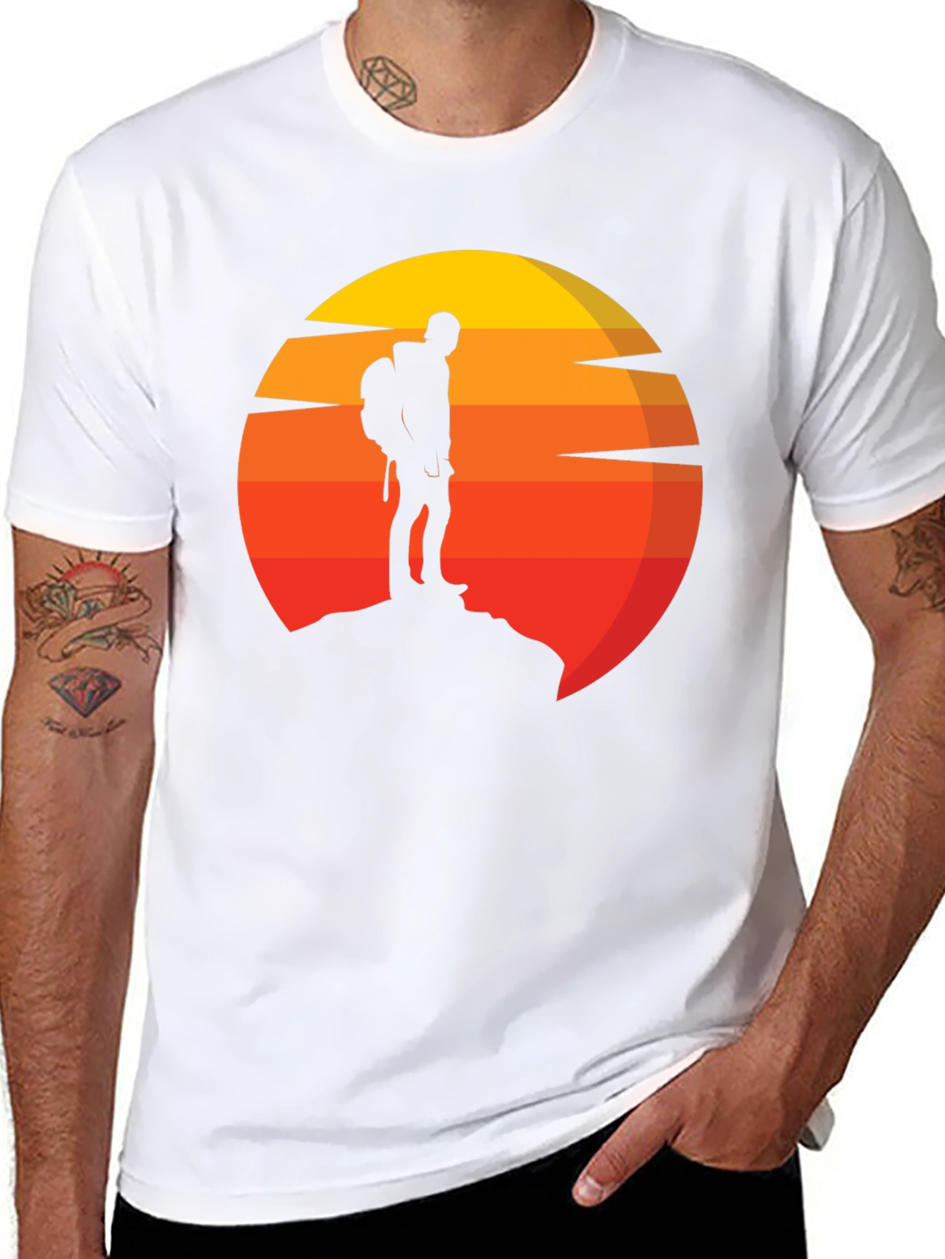 Sunset Hiker Graphic Tee - Adventure Ready!