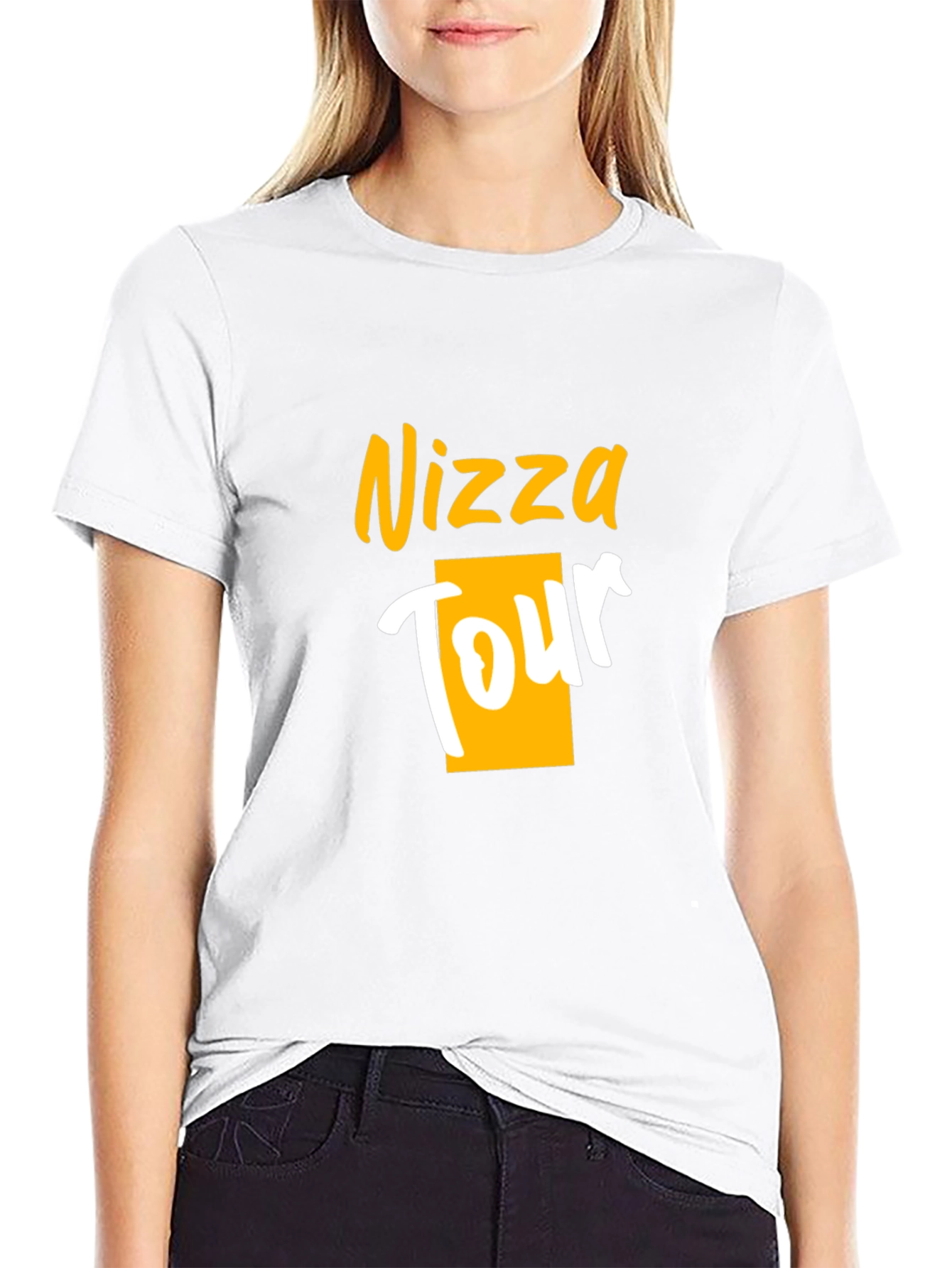 Nizza Tour Graphic Tee - Black Cotton T-Shirt