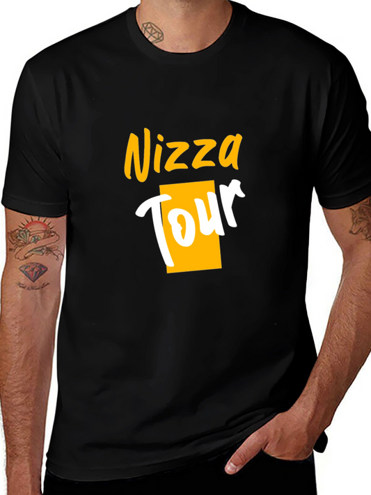 Nizza Tour Graphic Tee - Black Cotton T-Shirt