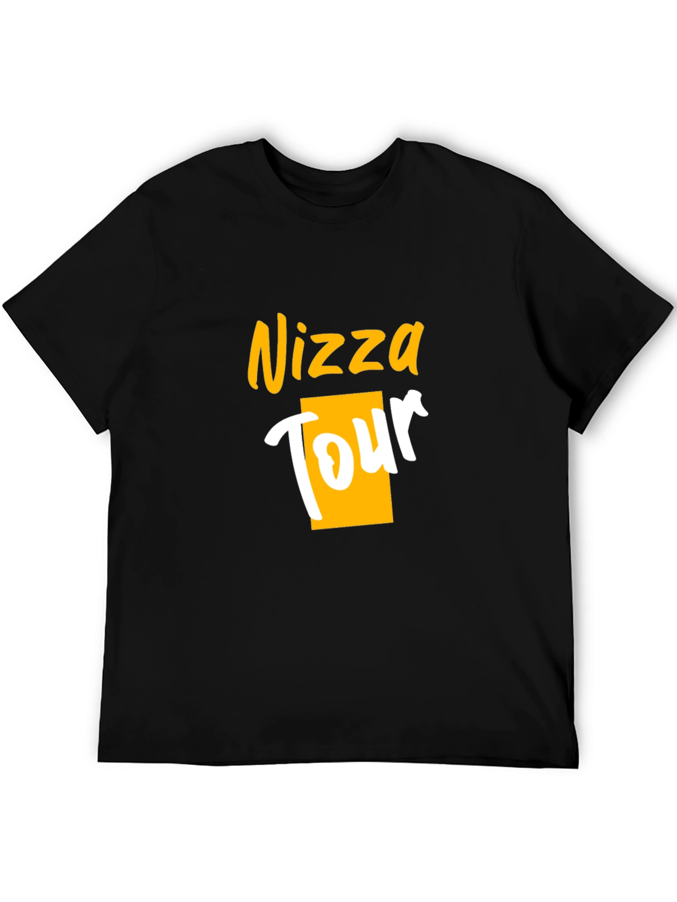 Nizza Tour Graphic Tee - Black Cotton T-Shirt