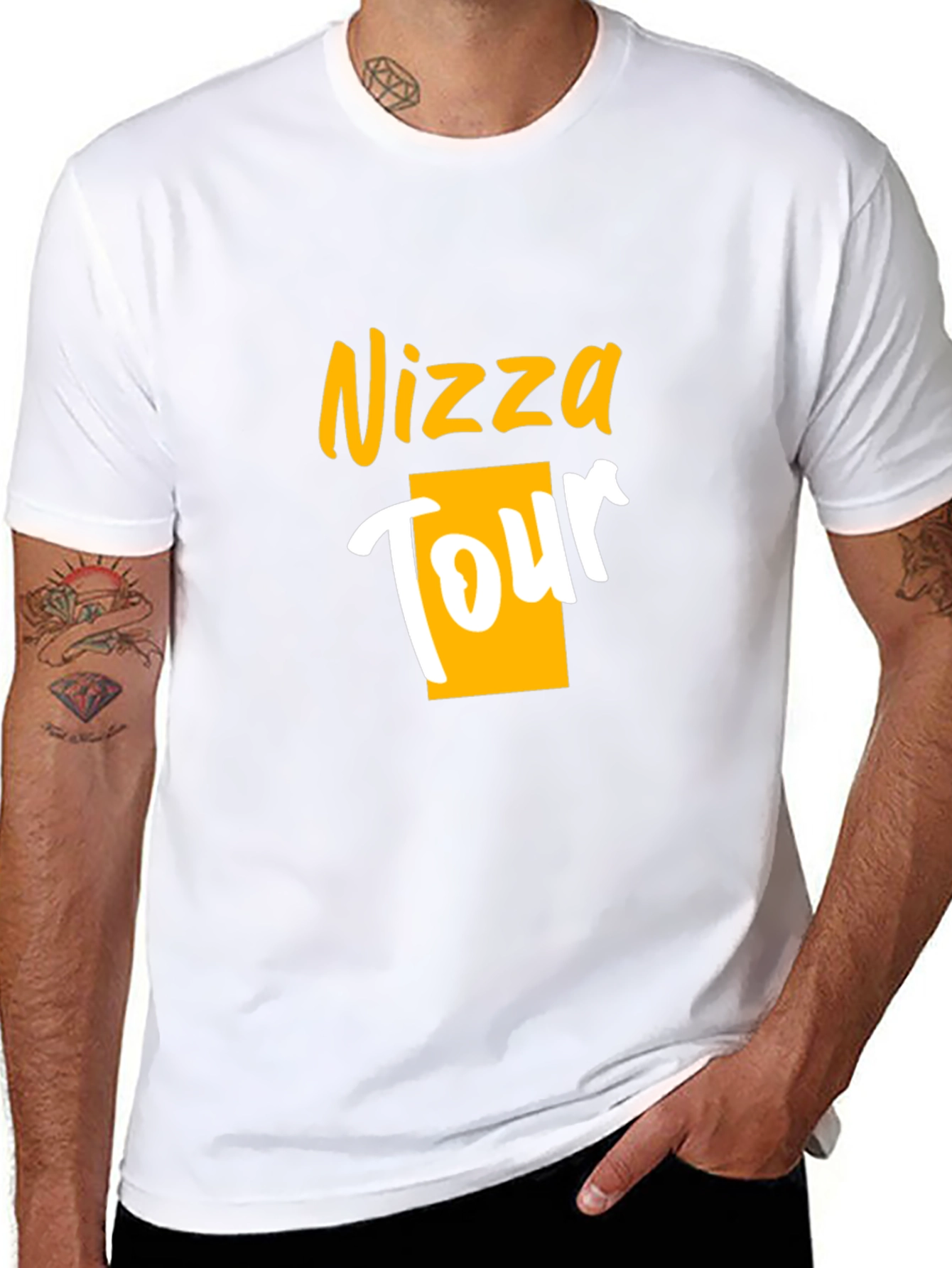 Nizza Tour Graphic Tee - Black Cotton T-Shirt