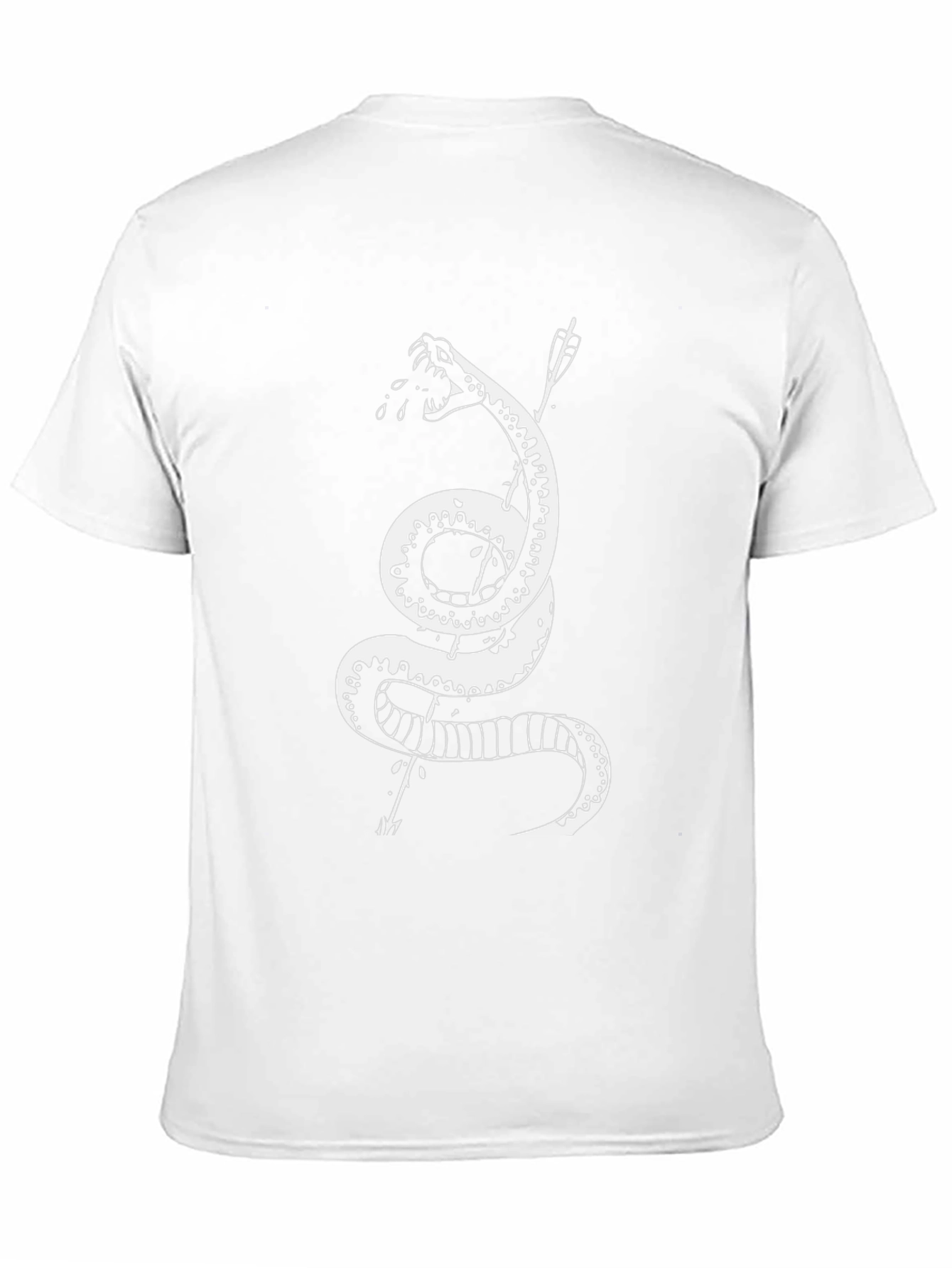 Black T-Shirt with Snake and Arrow Graphic