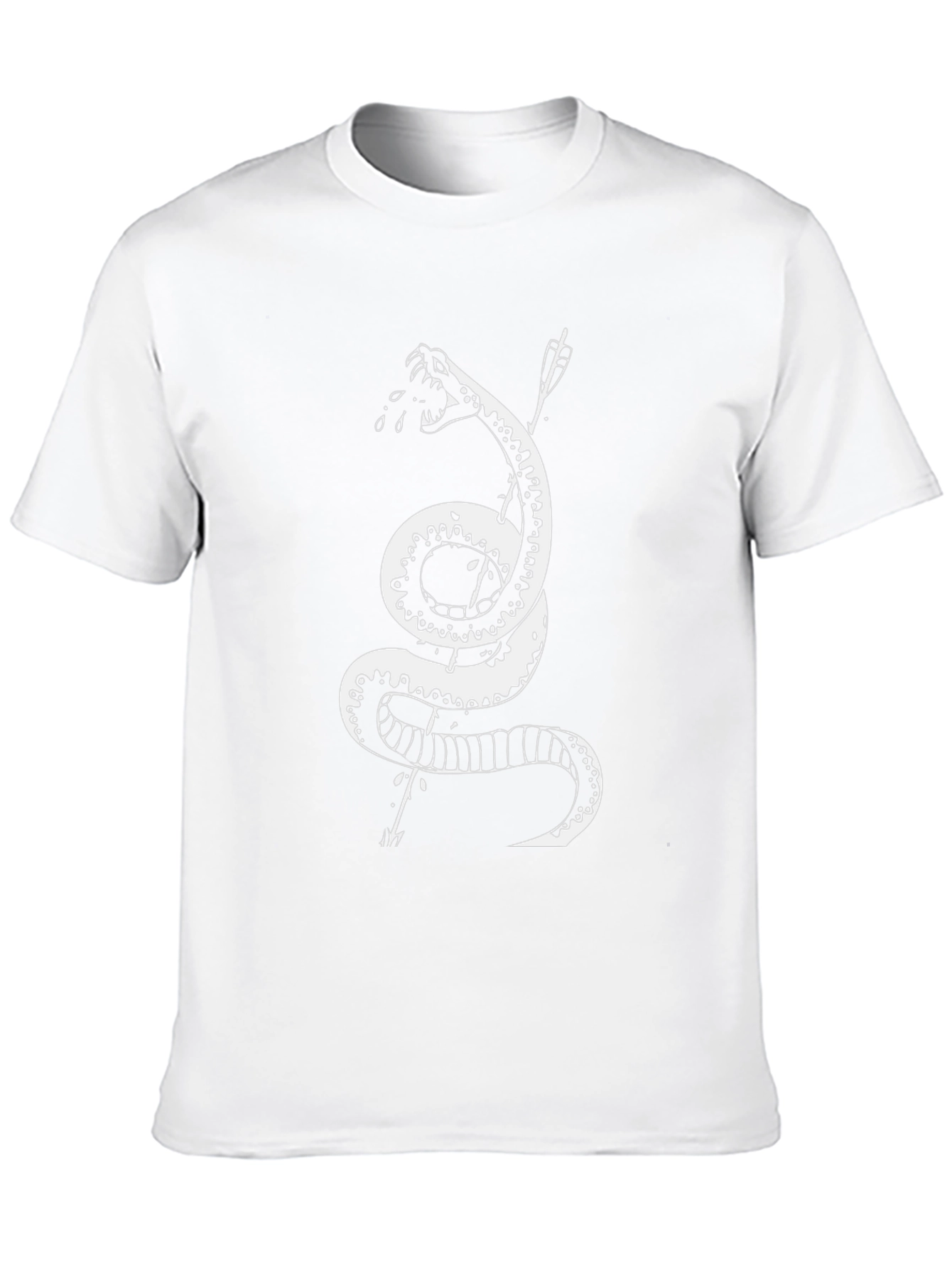 Black T-Shirt with Snake and Arrow Graphic