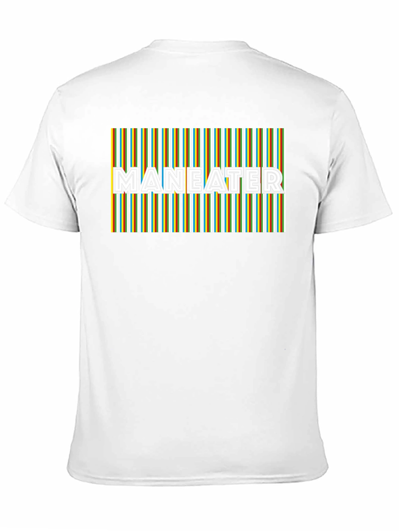 Maneater Striped Graphic Black T-Shirt