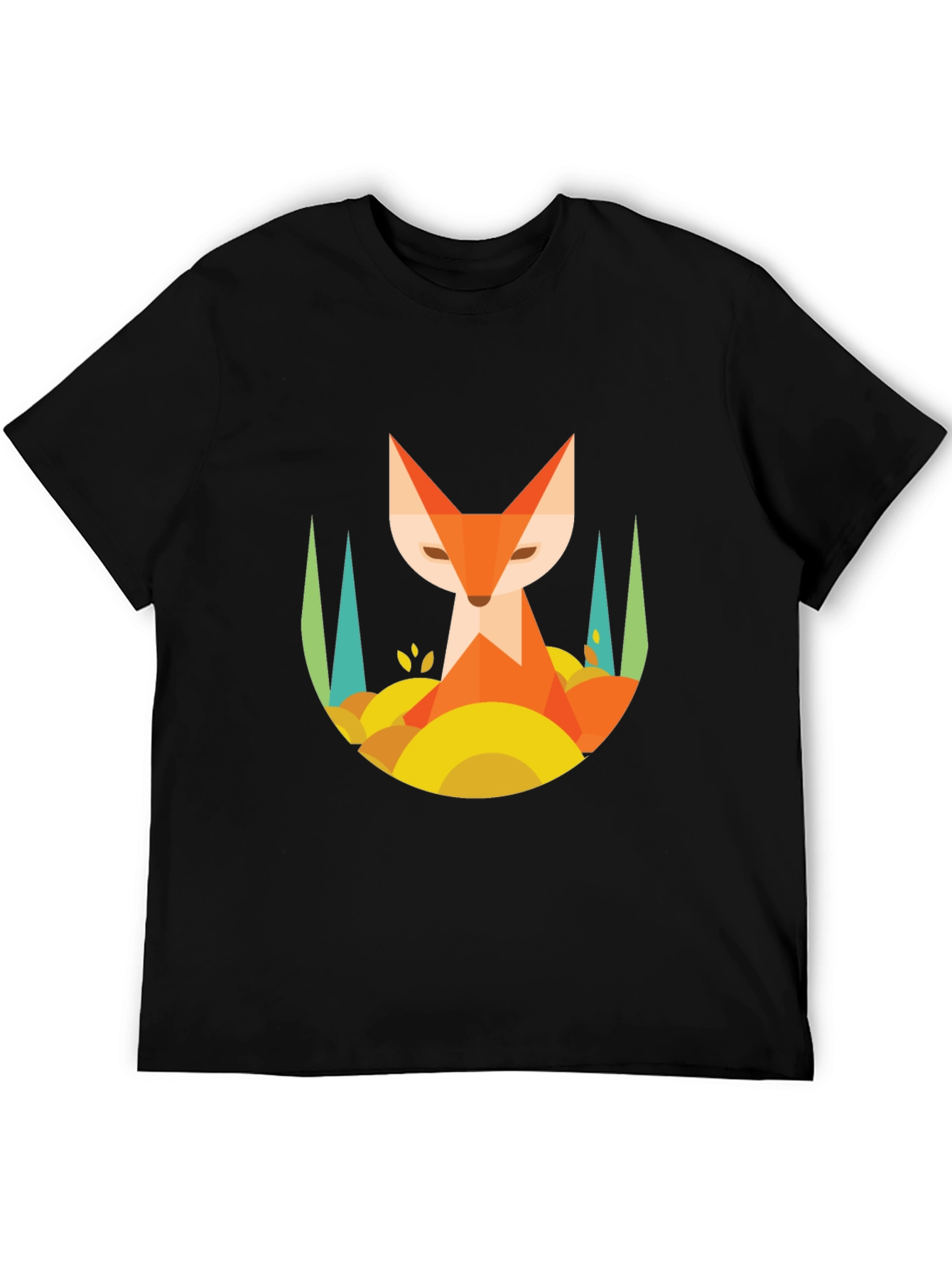 Geometric Fox T-Shirt - Abstract Design