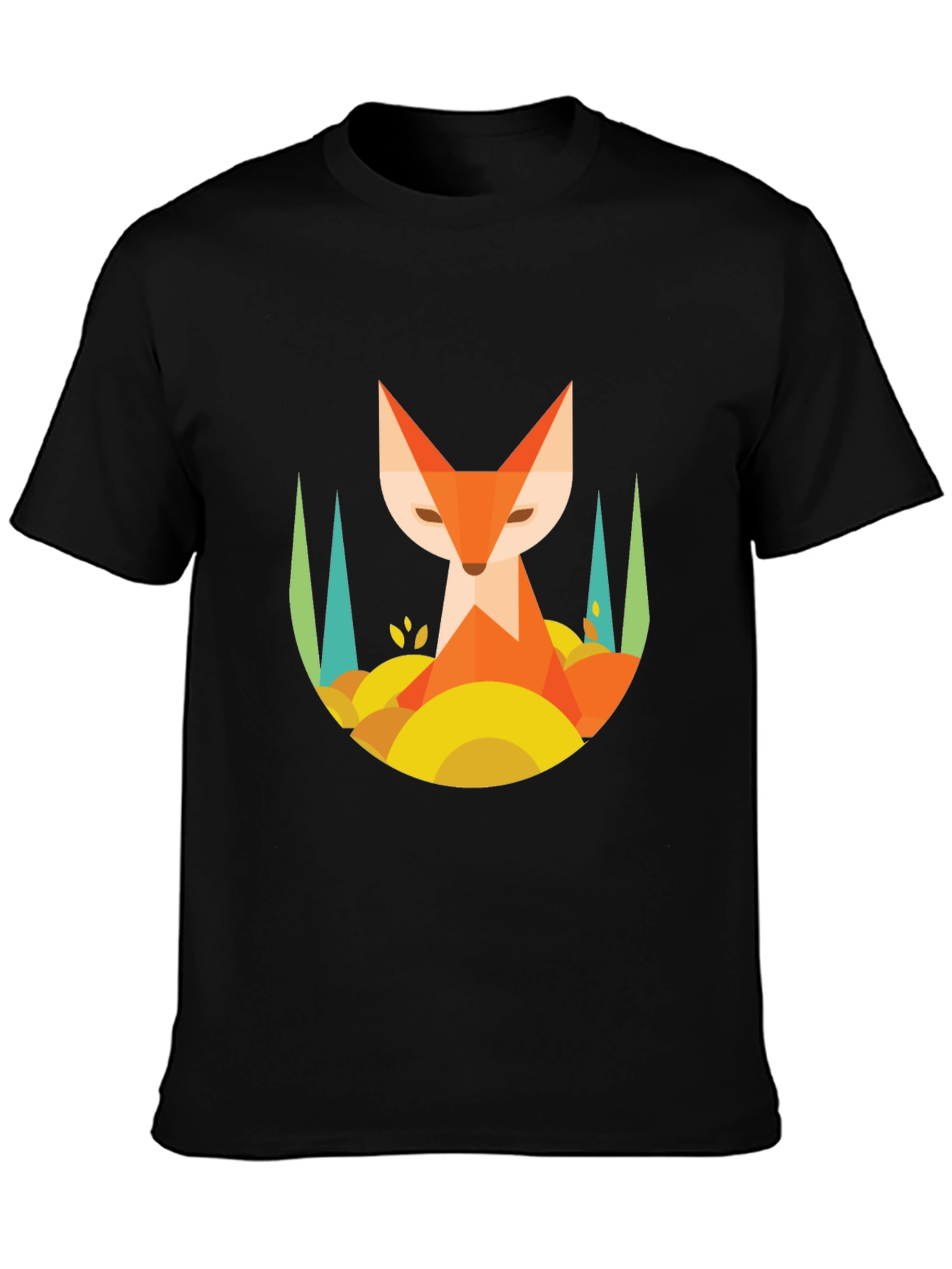 Geometric Fox T-Shirt - Abstract Design