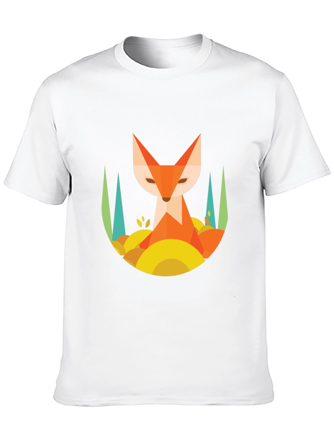 Geometric Fox T-Shirt - Abstract Design