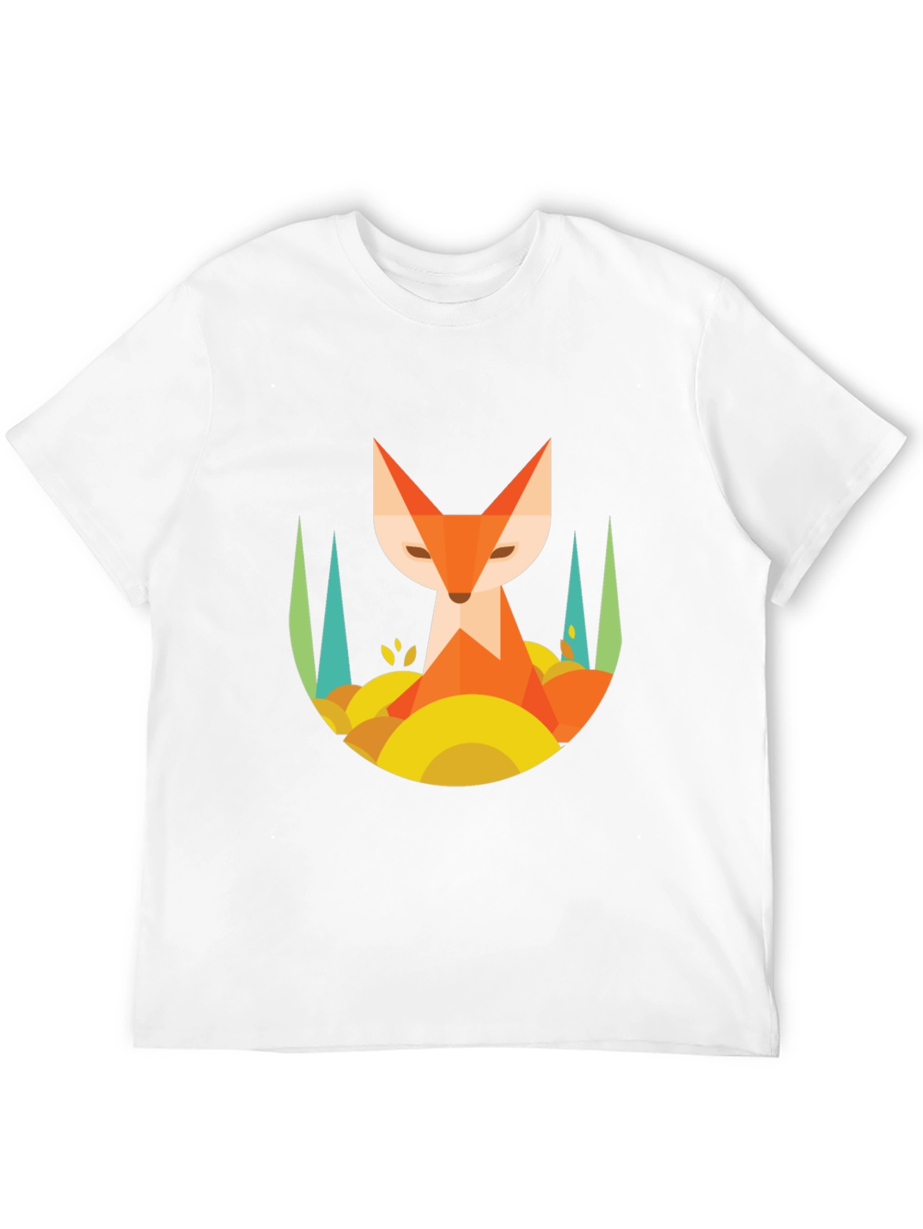 Geometric Fox T-Shirt - Abstract Design