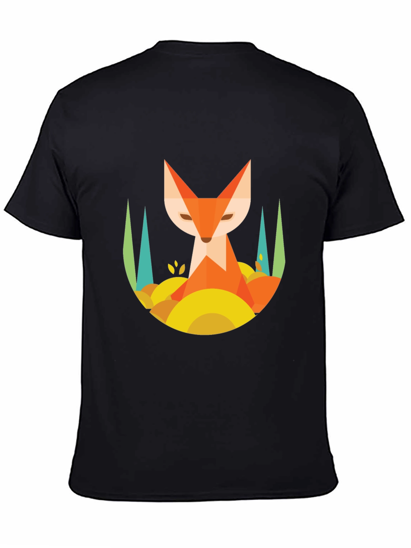 Geometric Fox T-Shirt - Abstract Design