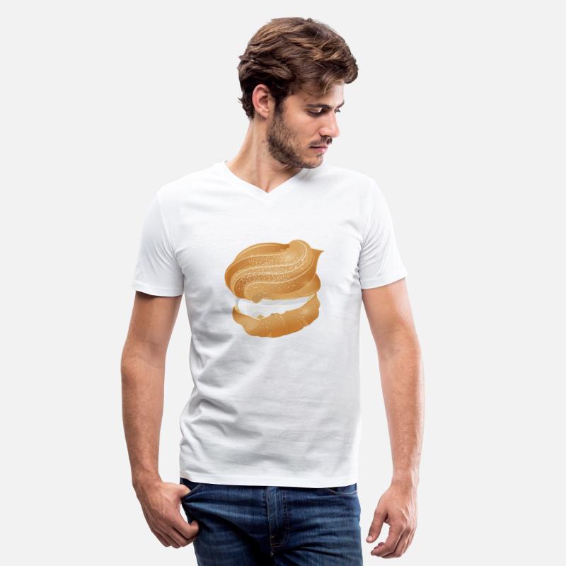 Illustration of a cream puff filled with cream