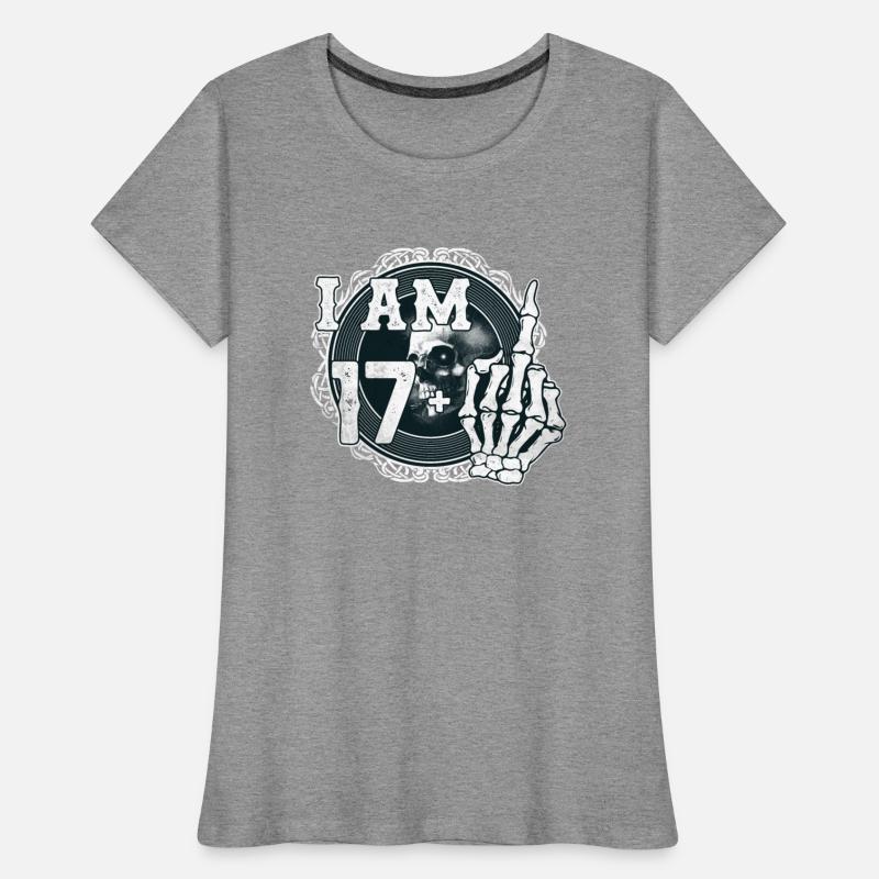 I'm 17 plus 1 middle finger Skull funny 18th