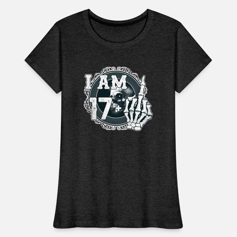 I'm 17 plus 1 middle finger Skull funny 18th
