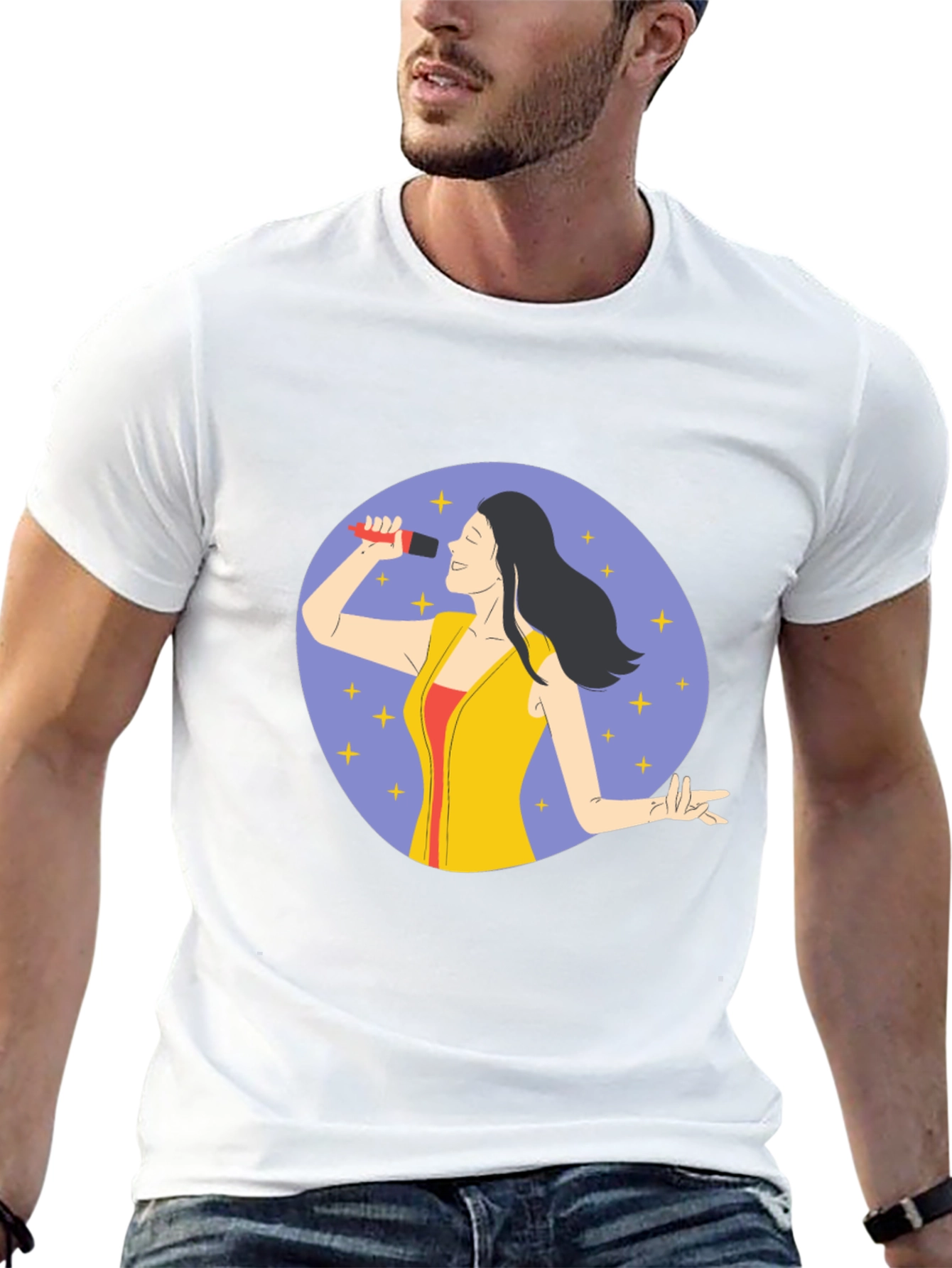 Singer Graphic Print Black T-Shirt