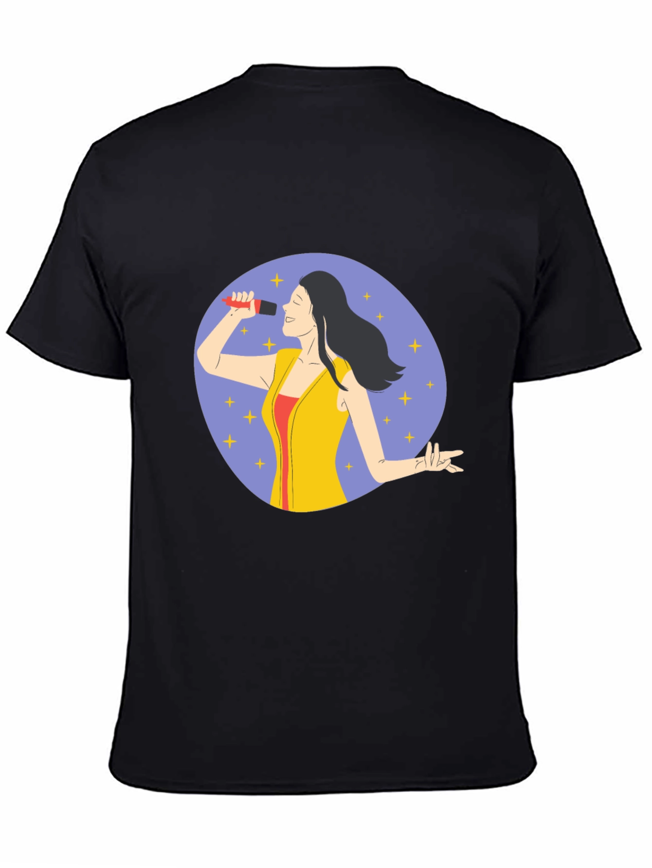 Singer Graphic Print Black T-Shirt