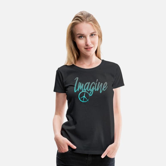Imagine Peace Sign Hippie World Peace Dreamer