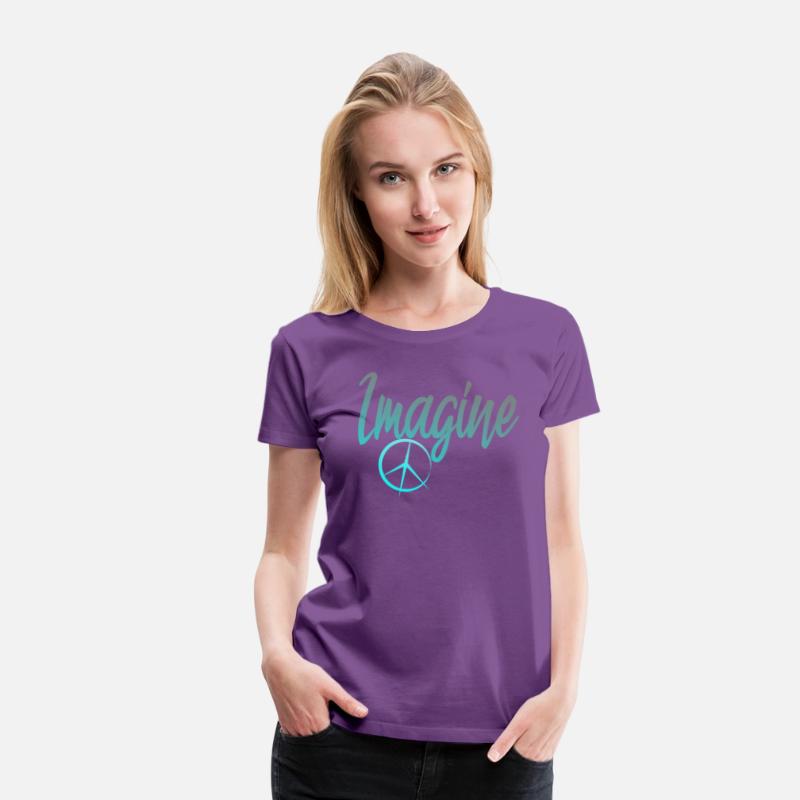 Imagine Peace Sign Hippie World Peace Dreamer