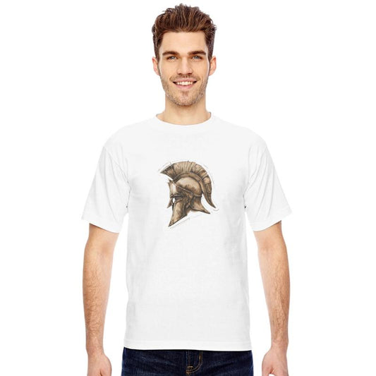 Intricate Hand Drawn Spartan Helmet Illustration