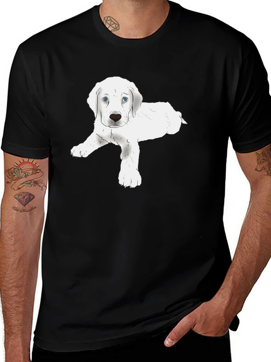 Cute Puppy Graphic Tee - Soft Cotton Blend T-Shirt