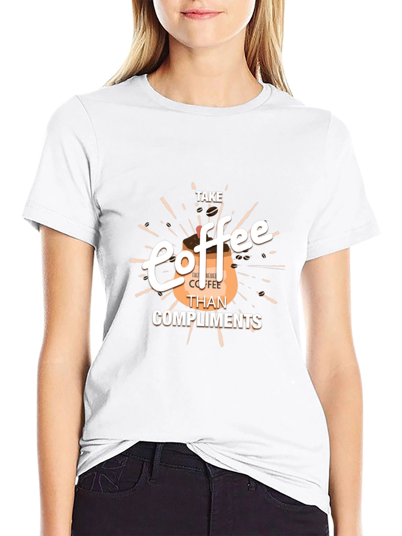 Coffee Lovers Tee: Take Coffee Than Compliments