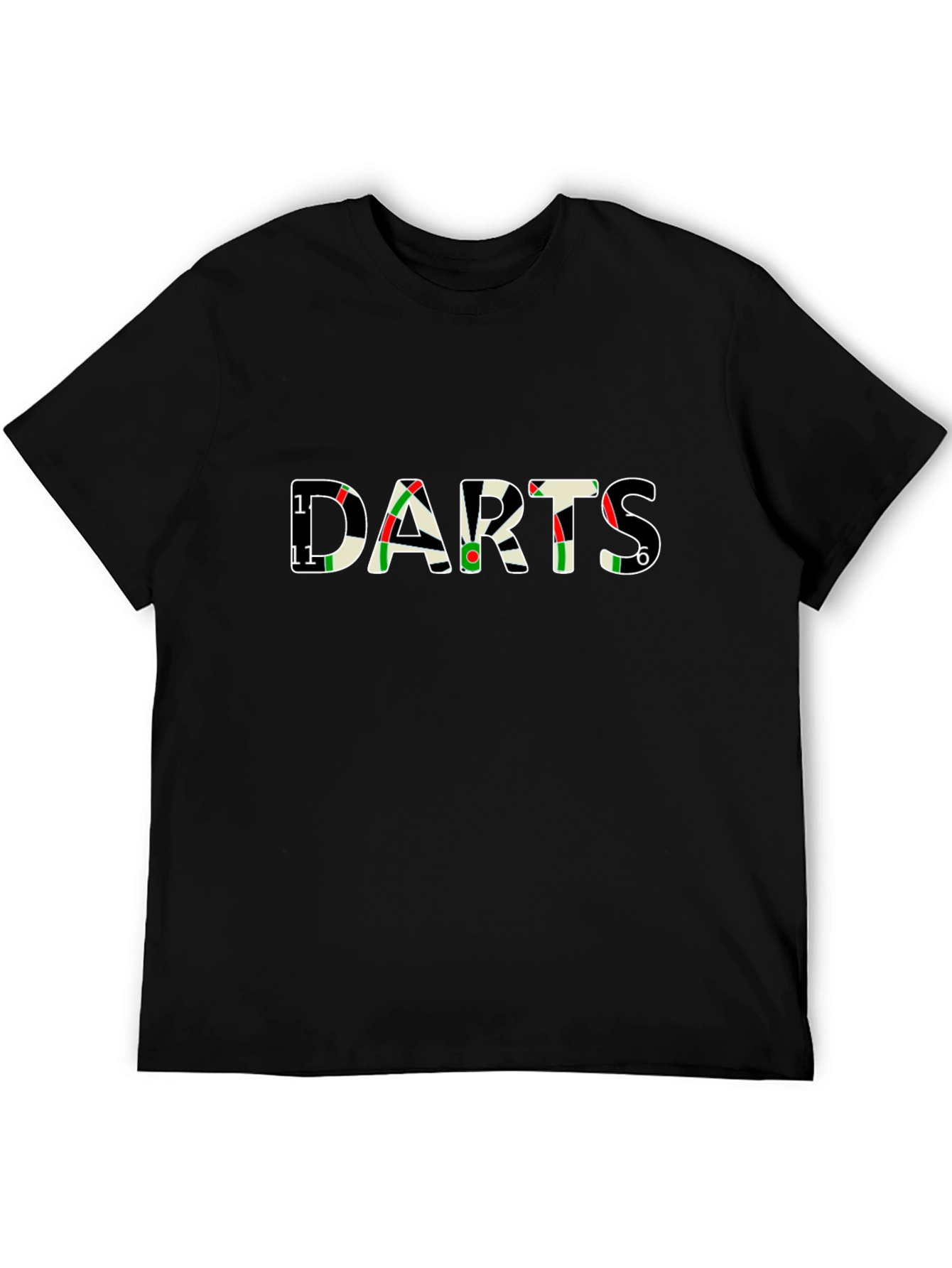 Darts Game Black Graphic Tee