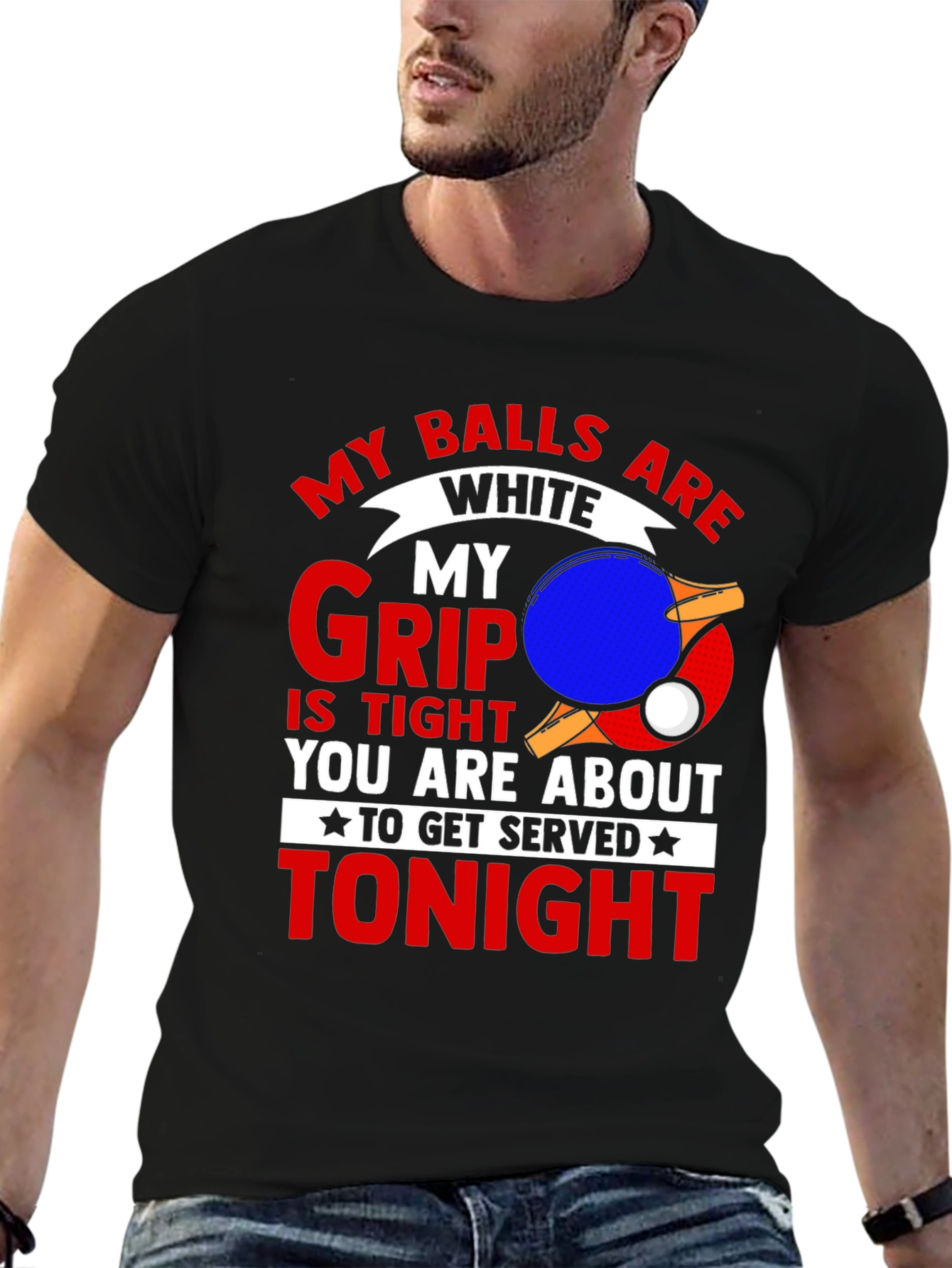 My Balls are White Ping Pong T-Shirt