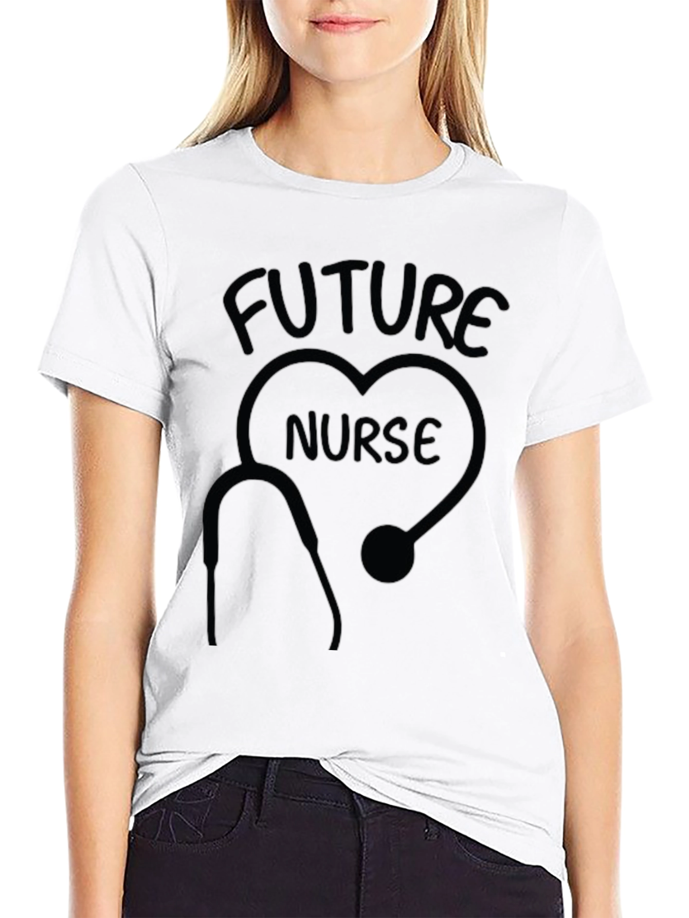 Future Nurse T-Shirt - Heart Stethoscope Design