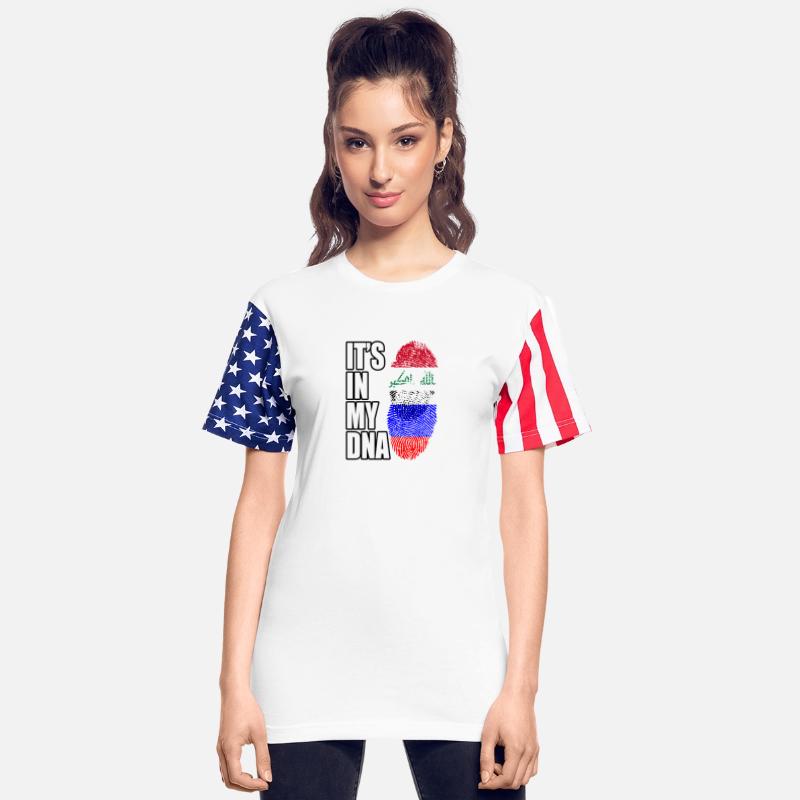 Iraq And Russian Mix Heritage DNA Flag