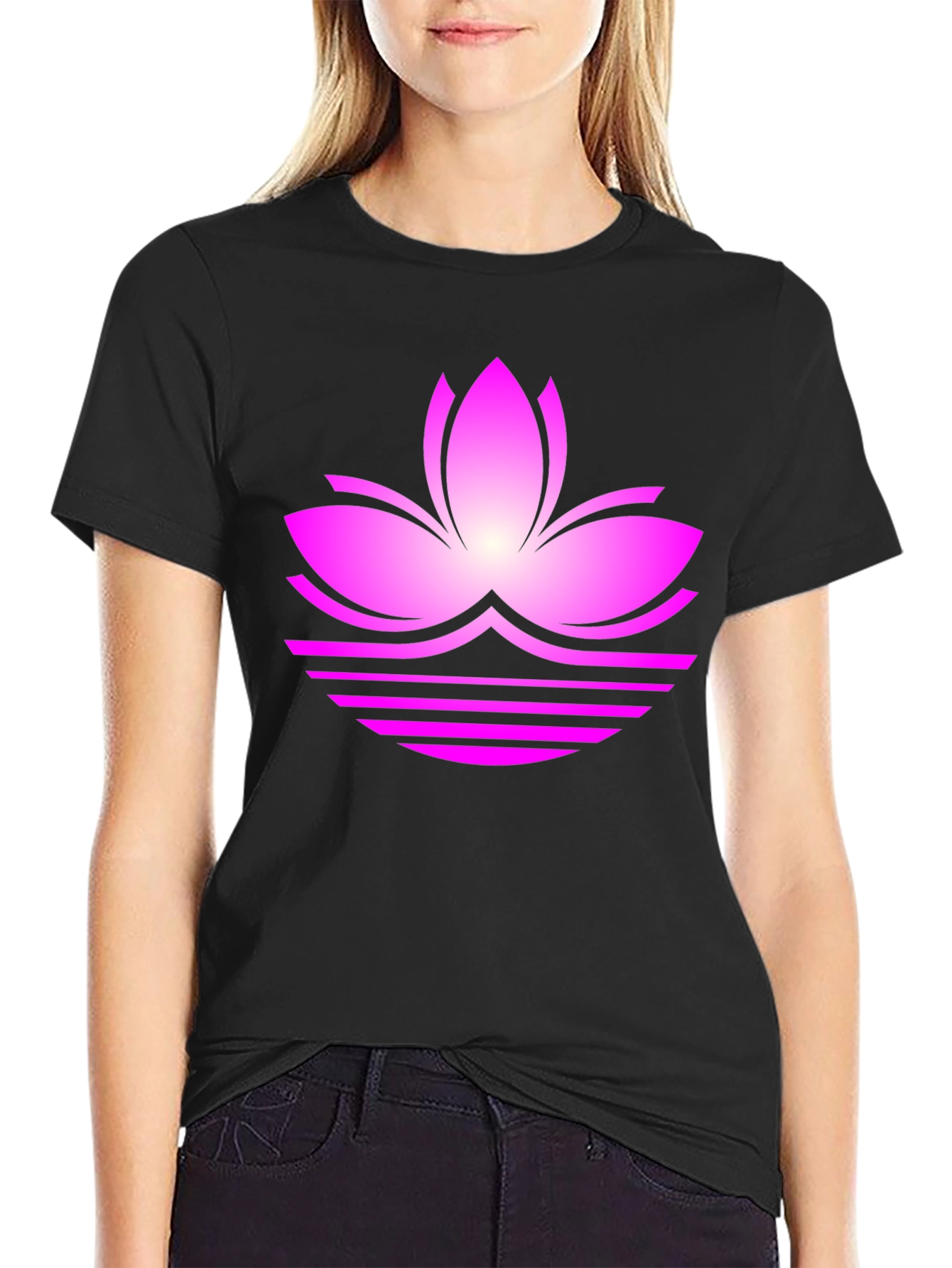 Lotus Flower Graphic Tee - Casual Comfort