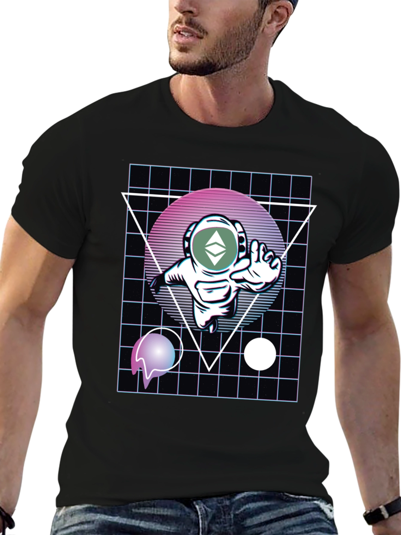 Retro Astronaut Crypto T-Shirt