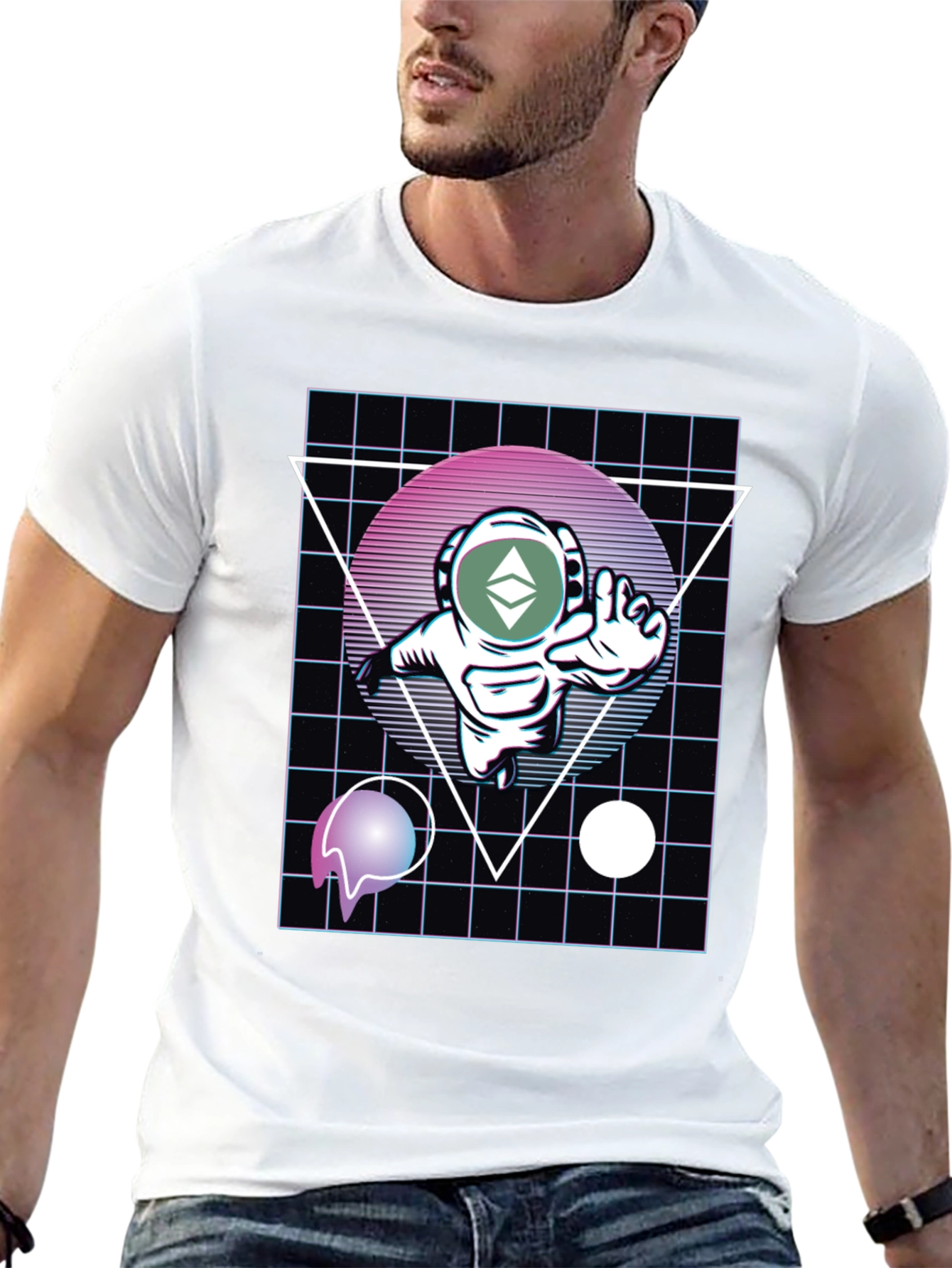 Retro Astronaut Crypto T-Shirt