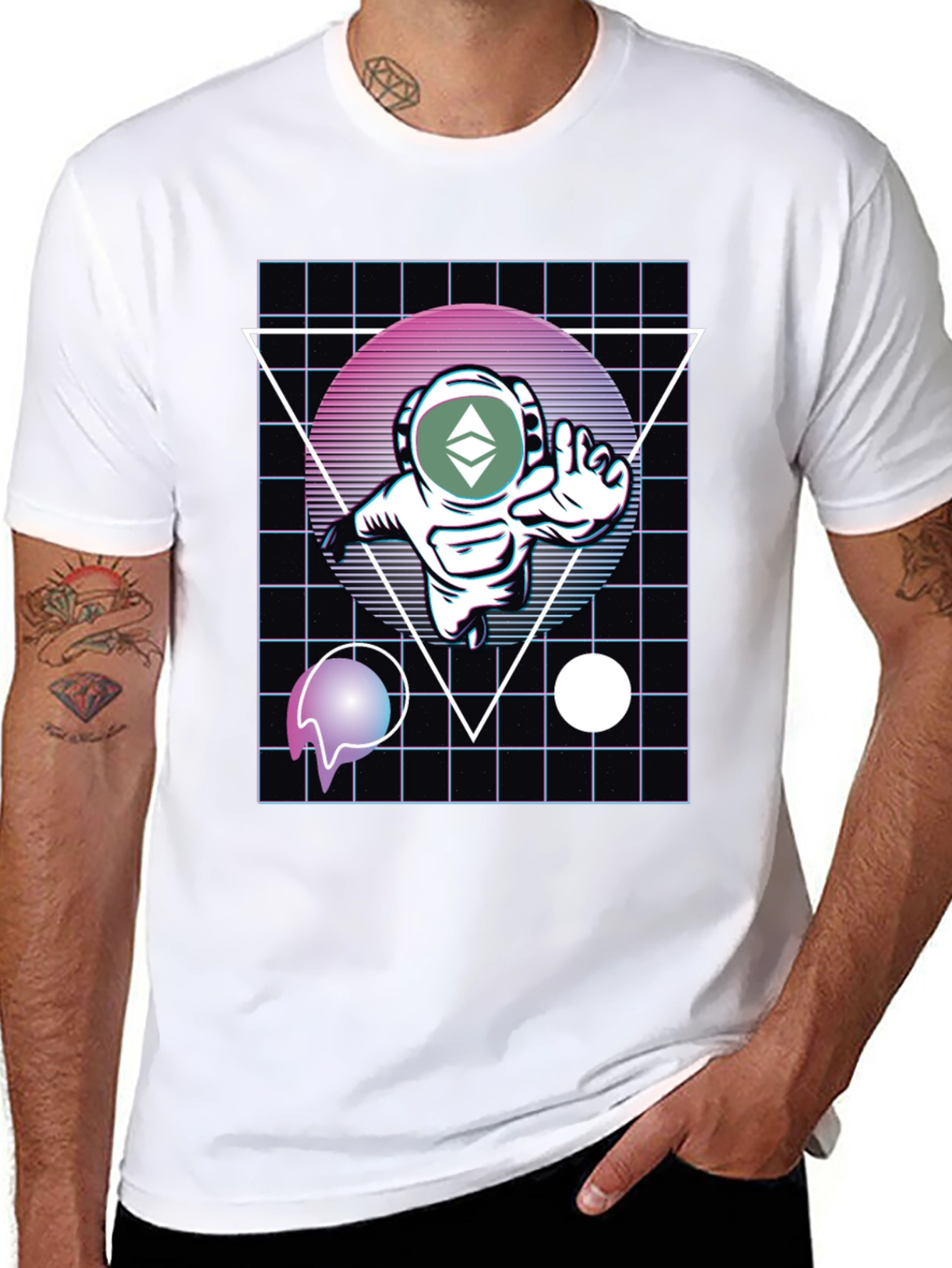Retro Astronaut Crypto T-Shirt