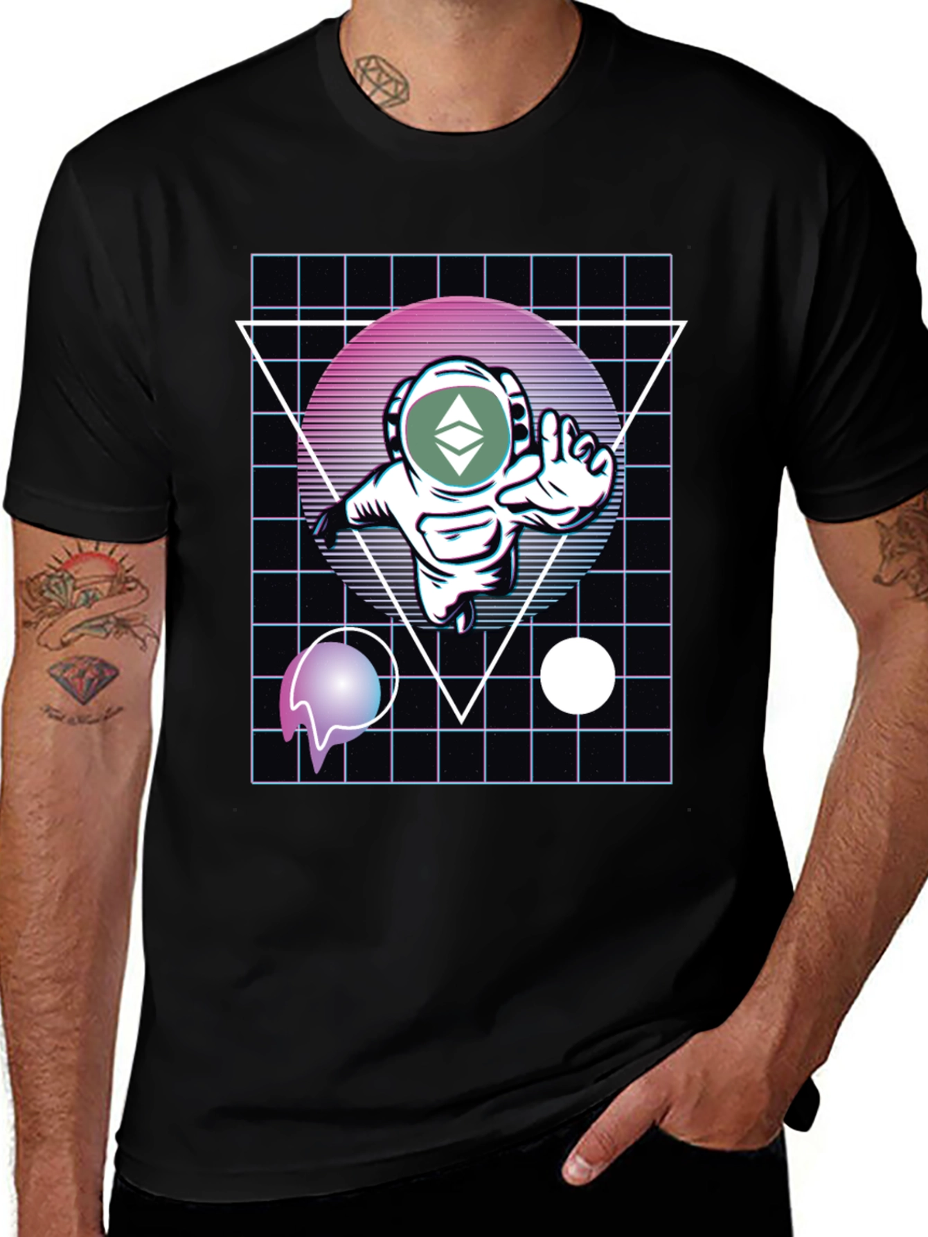 Retro Astronaut Crypto T-Shirt