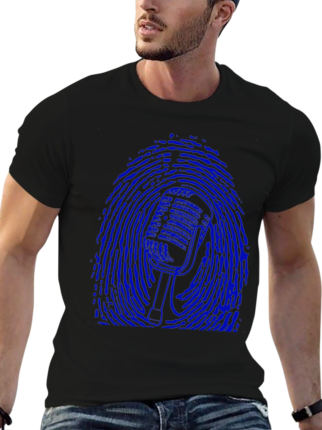 Blue Microphone Fingerprint T-Shirt