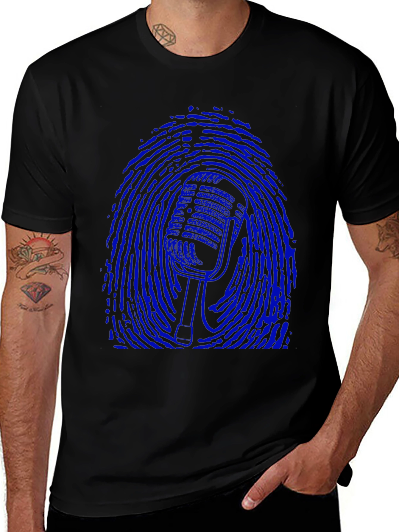 Blue Microphone Fingerprint T-Shirt