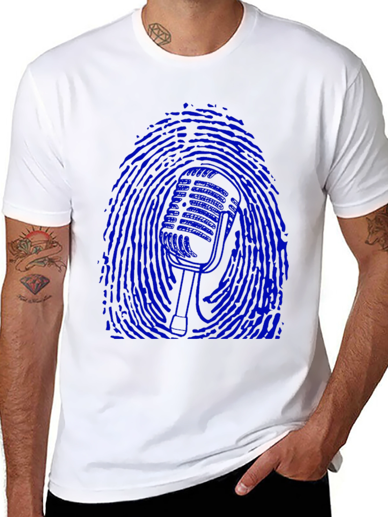 Blue Microphone Fingerprint T-Shirt