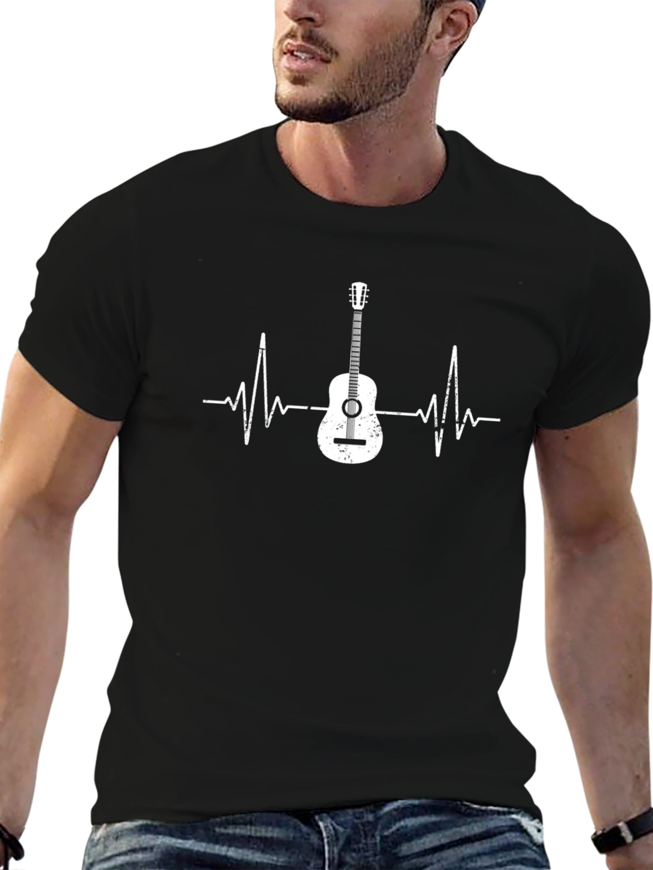 Guitar Heartbeat Graphic Tee