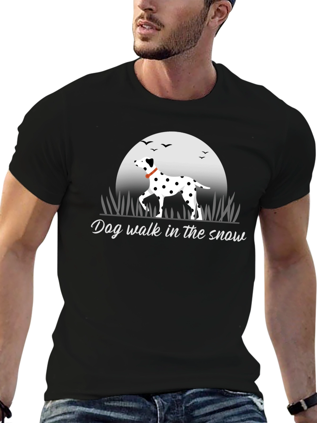 Dog Walk in the Snow T-Shirt