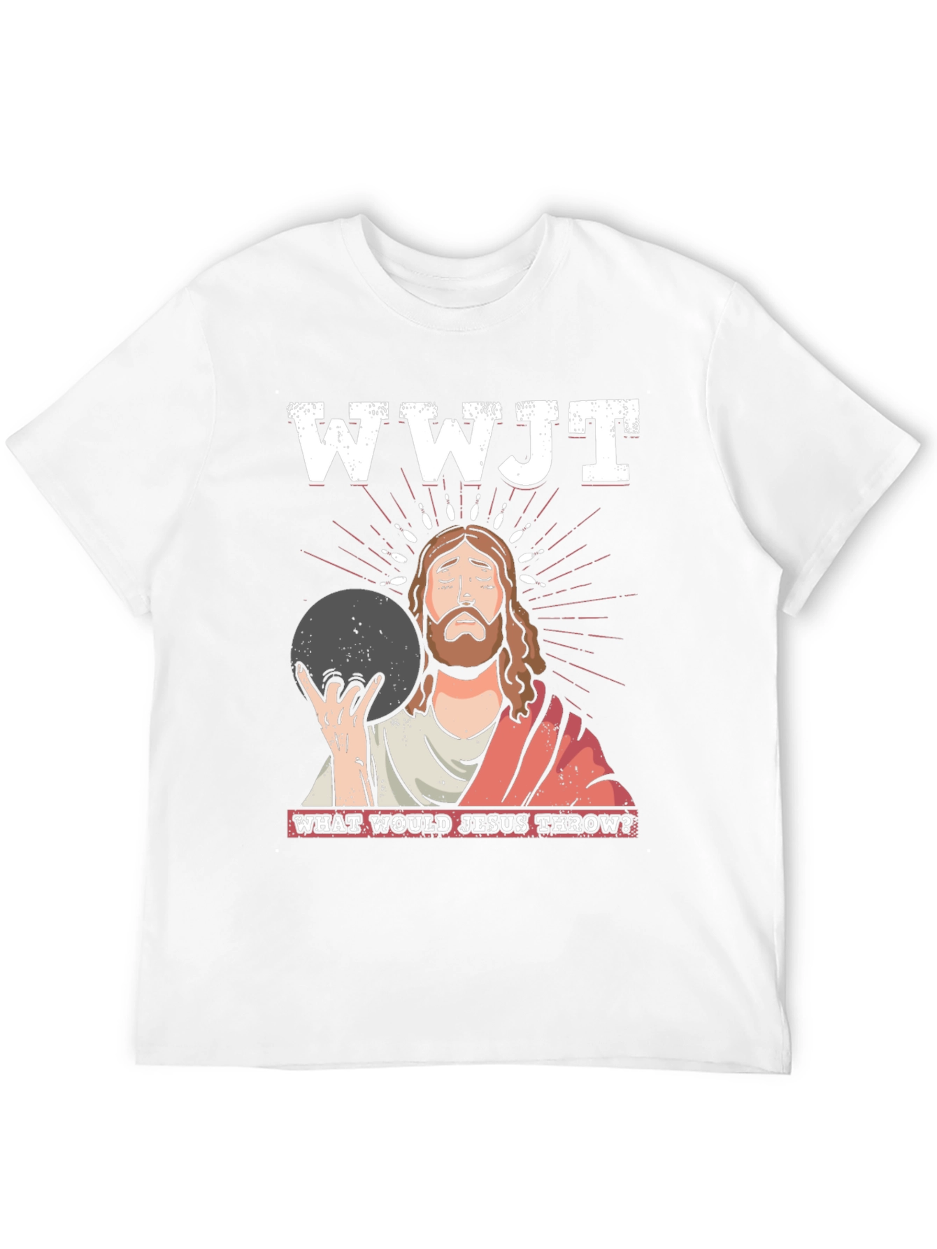 WWJT Jesus Bowling T-Shirt: What Would Jesus Throw?