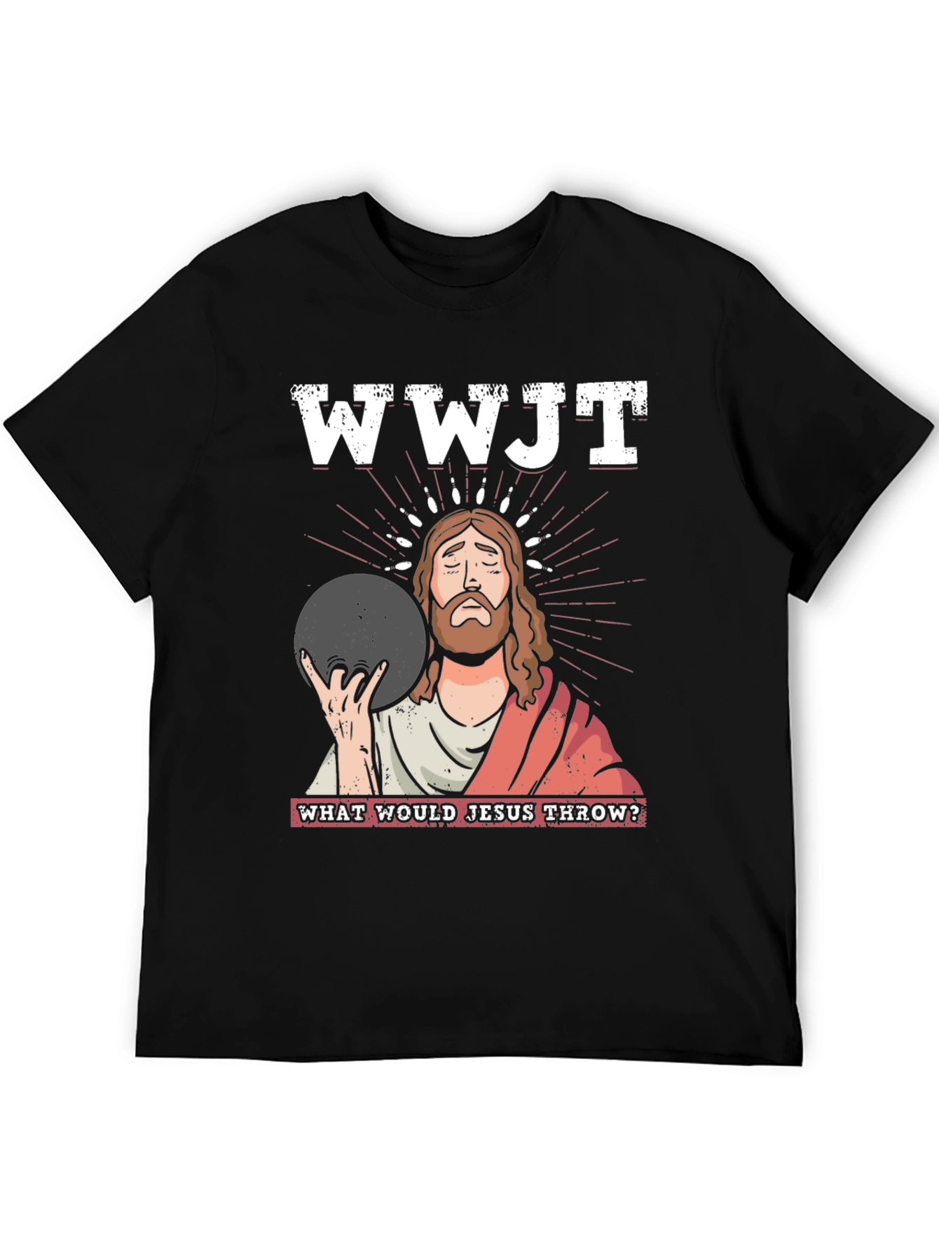 WWJT Jesus Bowling T-Shirt: What Would Jesus Throw?