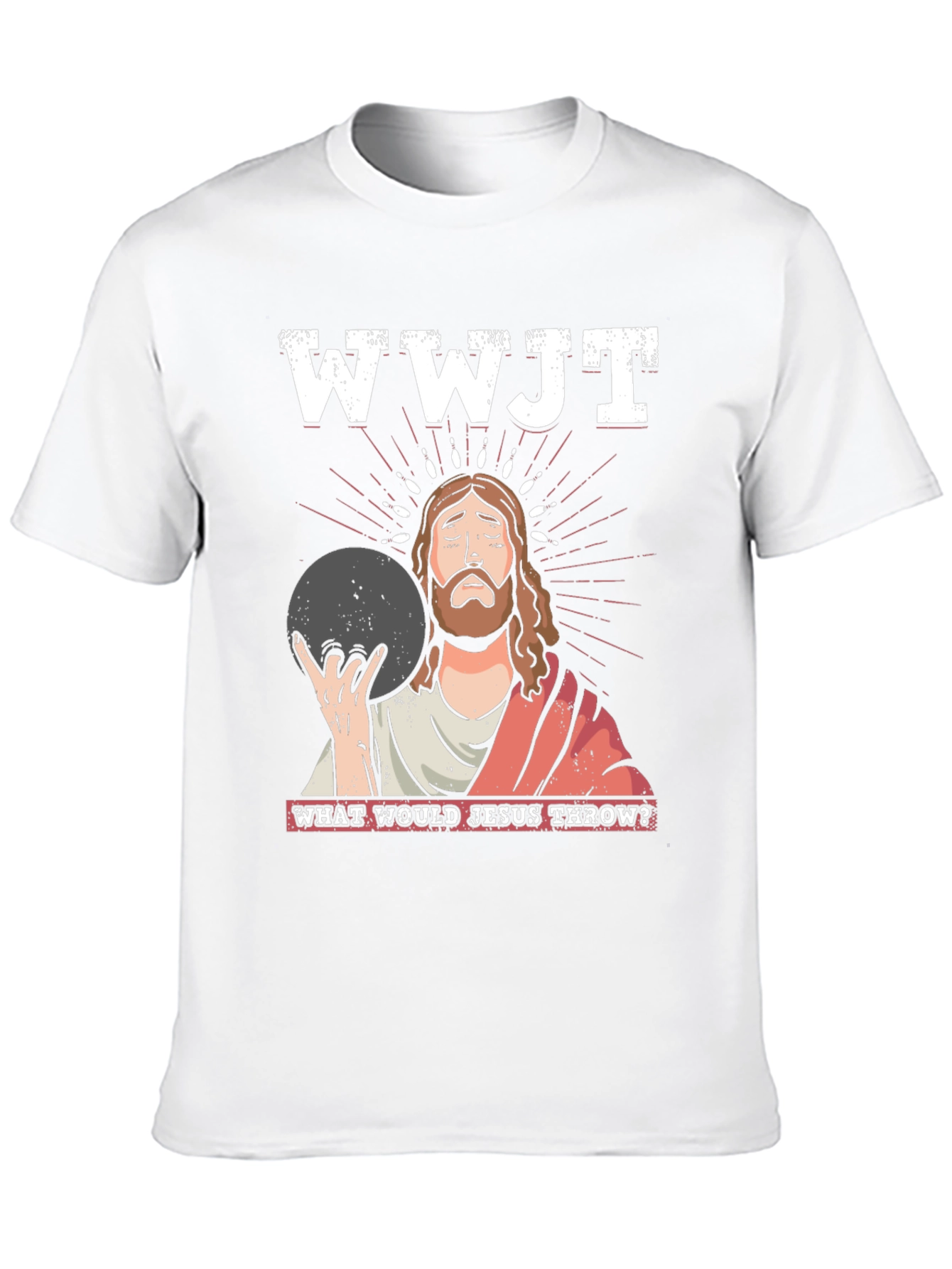 WWJT Jesus Bowling T-Shirt: What Would Jesus Throw?
