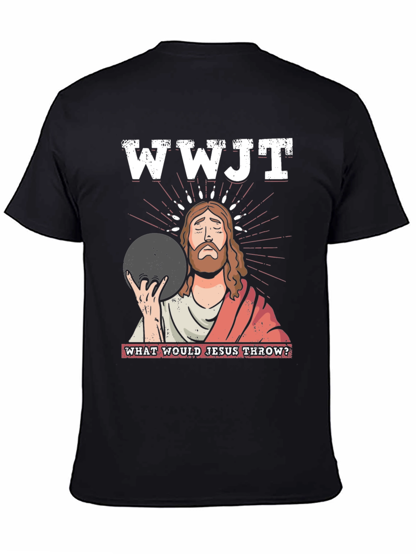 WWJT Jesus Bowling T-Shirt: What Would Jesus Throw?