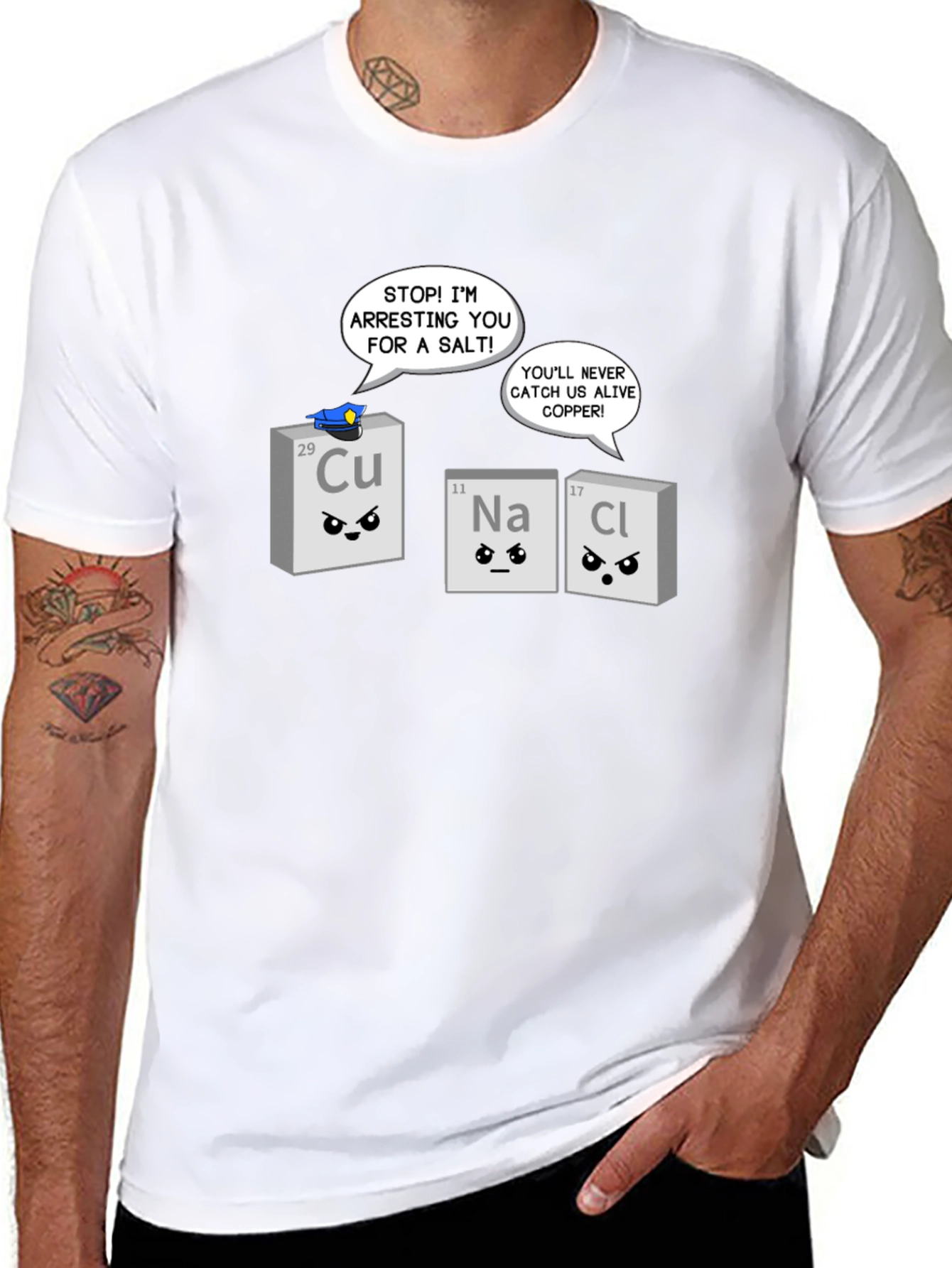 Funny Chemistry Pun T-Shirt - Arresting Salt Design