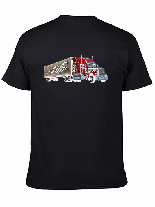 Trucker T-Shirt - Black - Graphic Tee