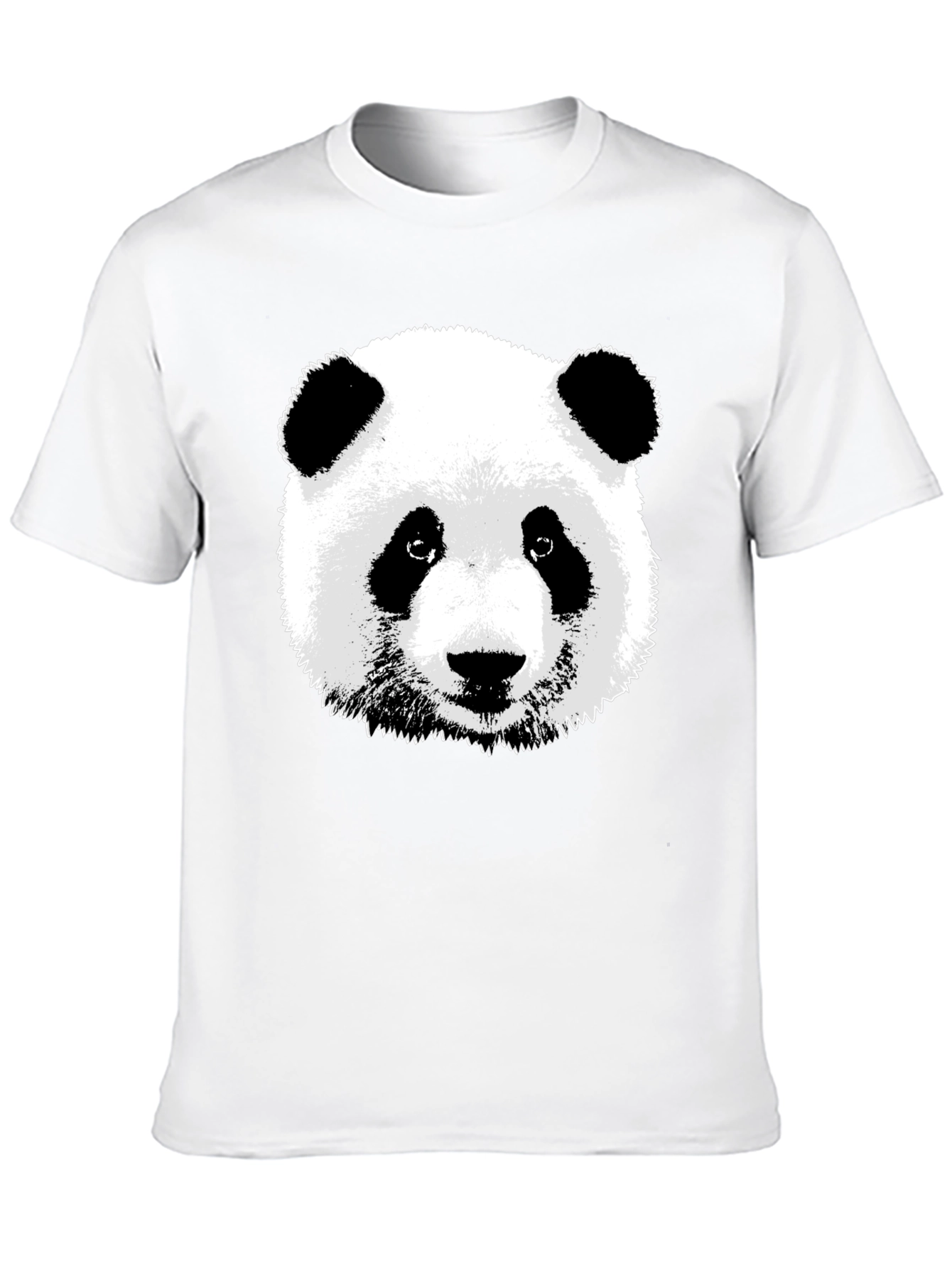 Panda Bear Graphic Tee - Black Cotton T-Shirt