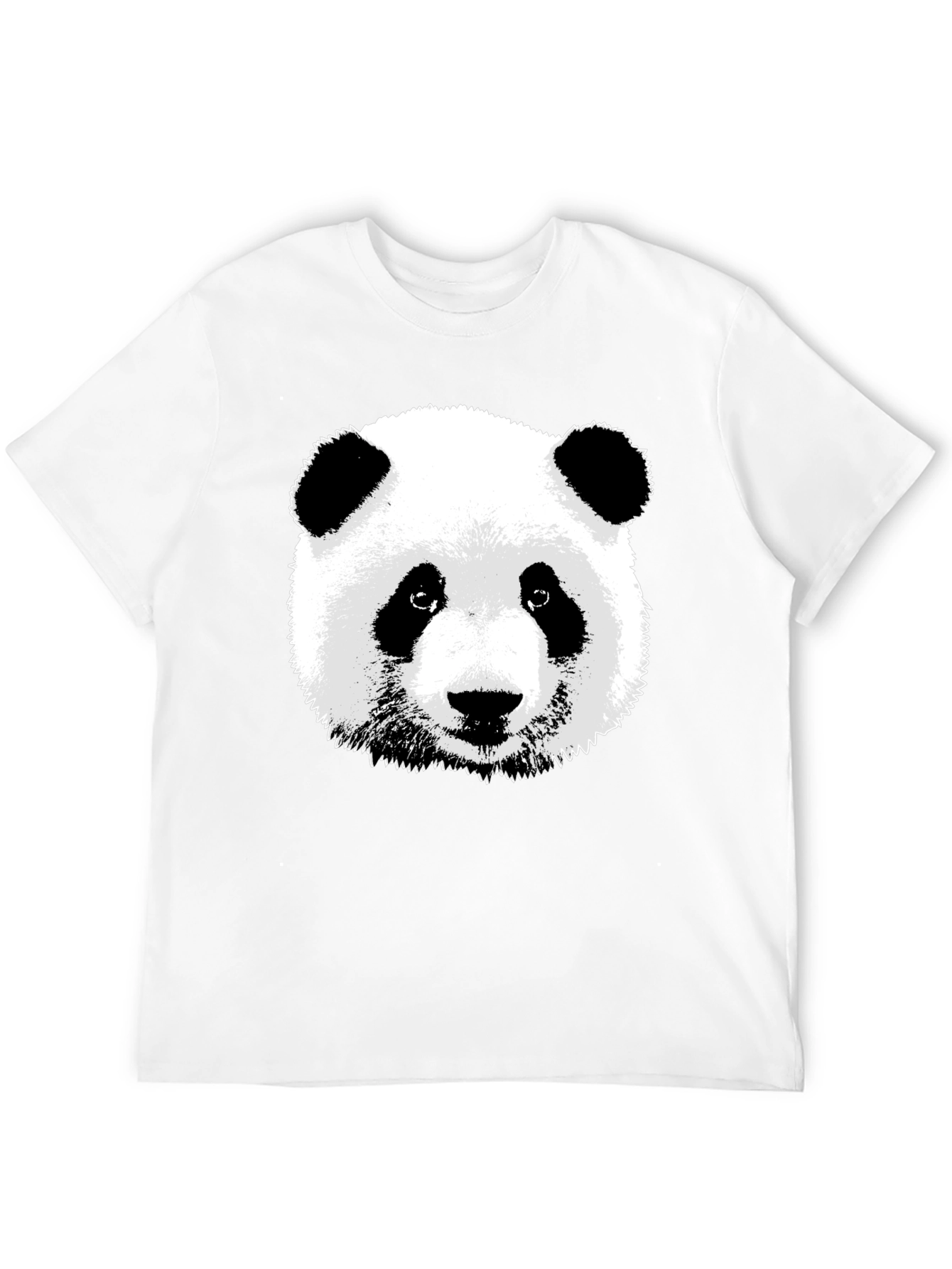 Panda Bear Graphic Tee - Black Cotton T-Shirt