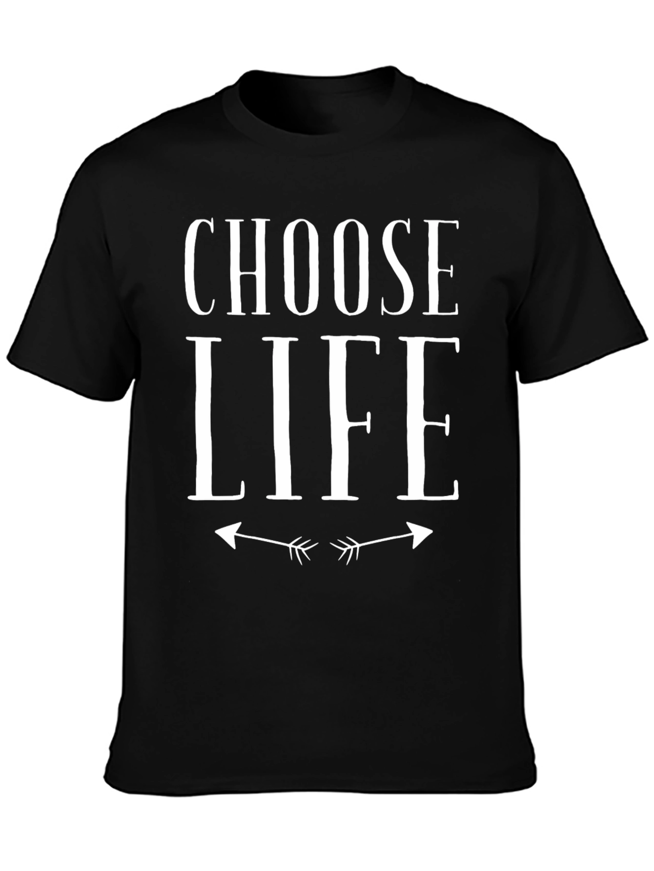 Choose Life Graphic Tee - Black Cotton T-Shirt